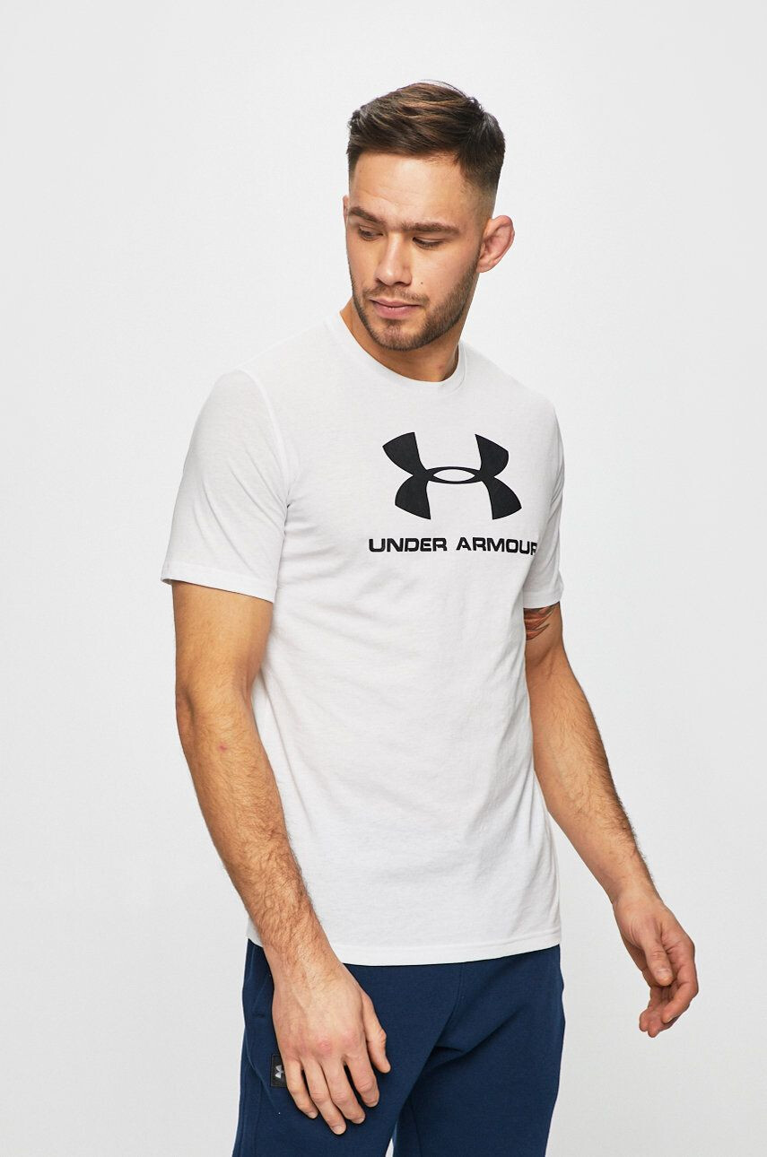 Under Armour t-shirt 1329590 fehér nyomott mintás - Pepit.hu