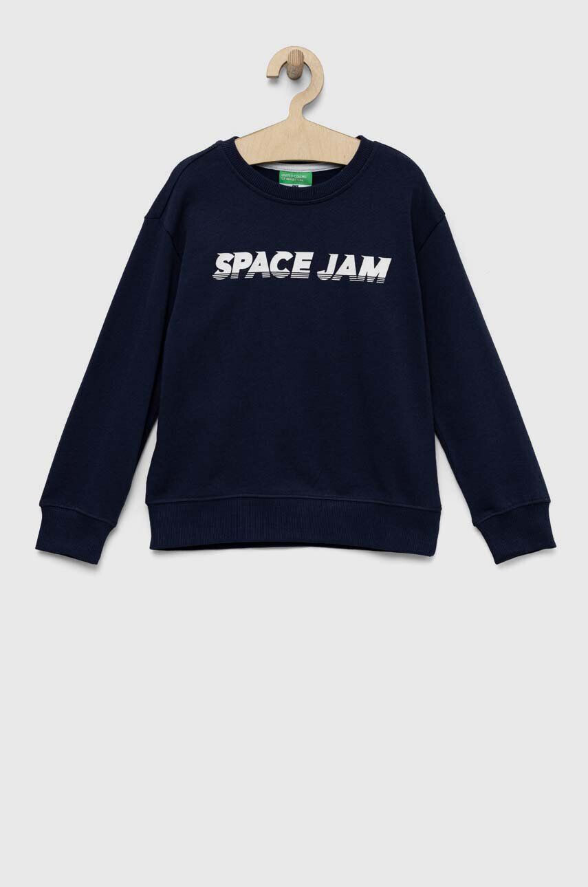 United Colors of Benetton gyerek melegítőfelső pamutból x Space Jam sötétkék nyomott mintás - Pepit.hu