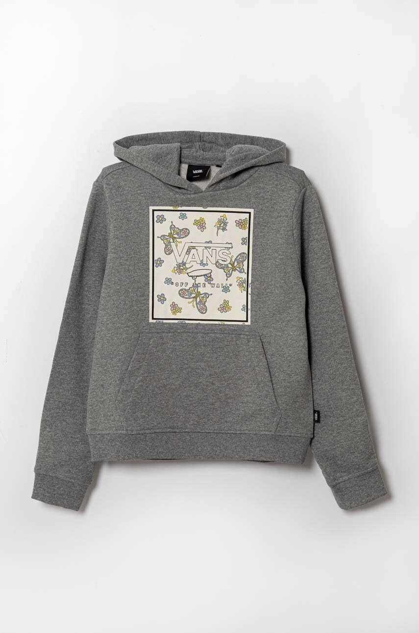 Vans gyerek felső BUTTERFLY FLORAL BOX HOODIE szürke nyomott mintás kapucnis - Pepit.hu