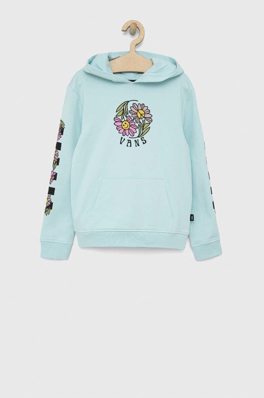 Vans gyerek melegítőfelső pamutból ELEVATED MINDS HOODIE BLUE GLOW nyomott mintás kapucnis - Pepit.hu