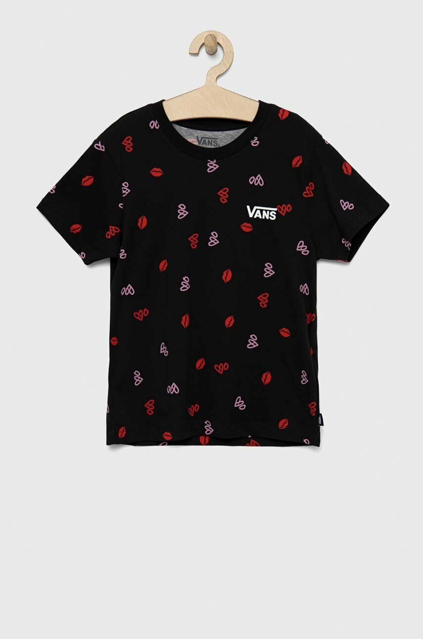 Vans pamut póló VALENTINES PRINT BOXY Black fekete - Pepit.hu