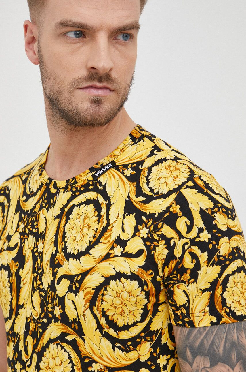 Versace t-shirt fekete férfi mintás - Pepit.hu