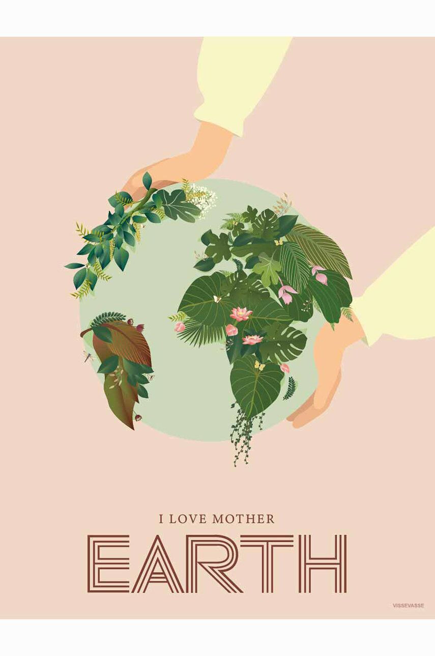 Vissevasse poszter I Love Mother Earth 50x70 cm - Pepit.hu