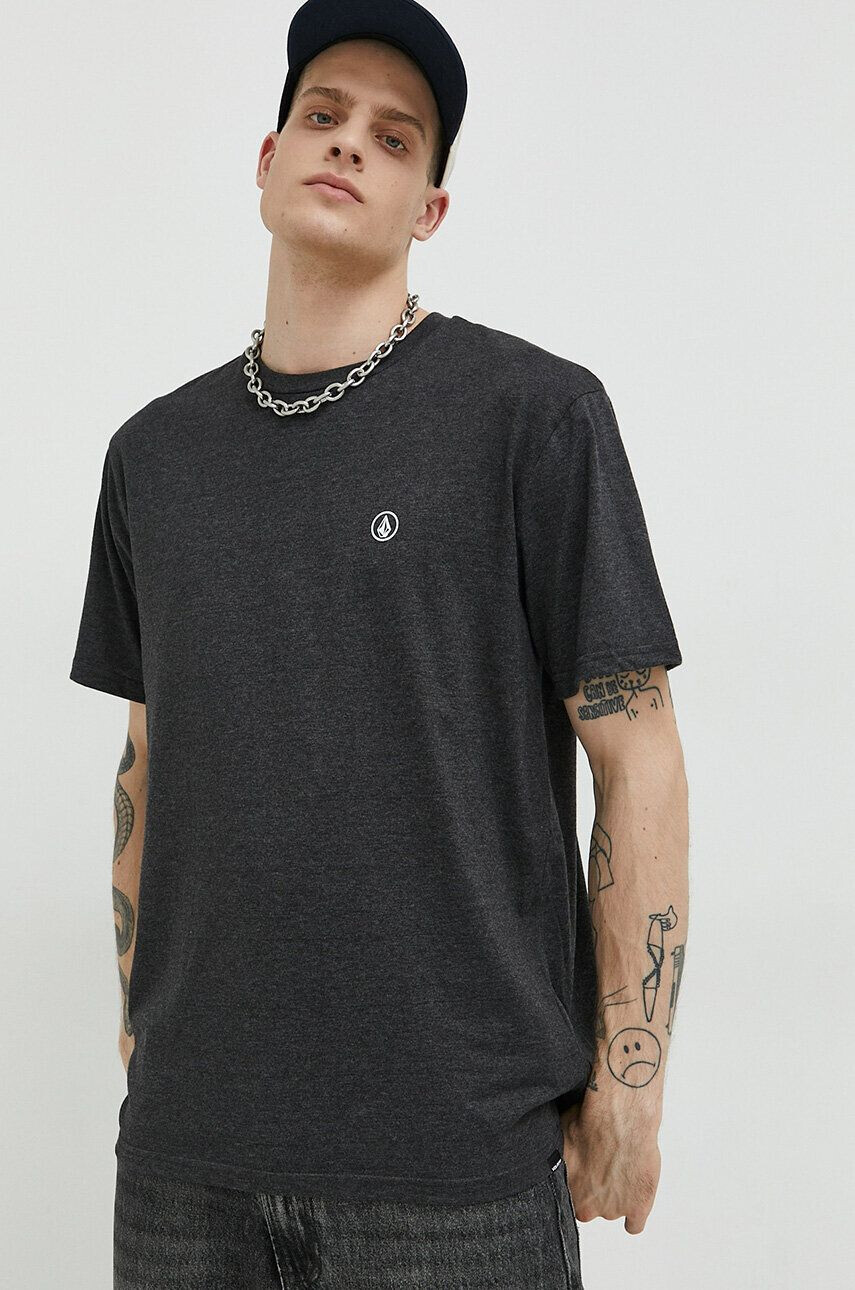 Volcom t-shirt szürke férfi melange - Pepit.hu