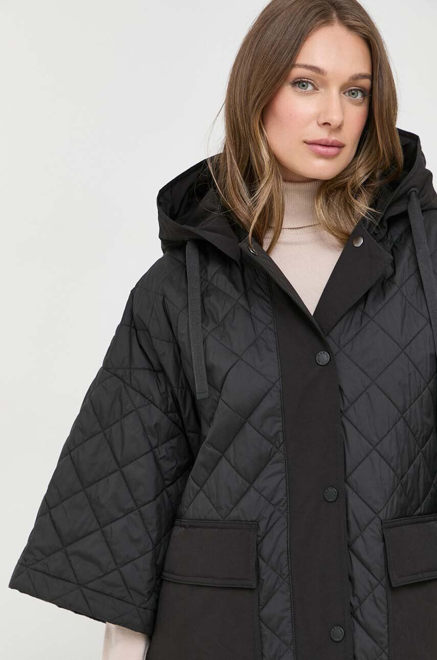 Weekend Max Mara rövid kabát női fekete átmeneti oversize - Pepit.hu