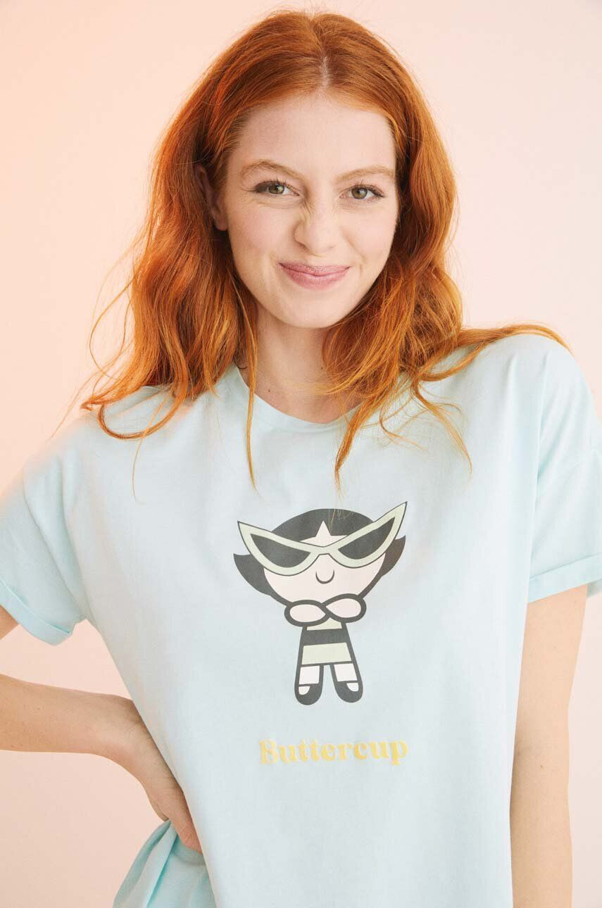 women'secret pamut pizsama The Powerpuff Girls zöld pamut 3135242 - Pepit.hu