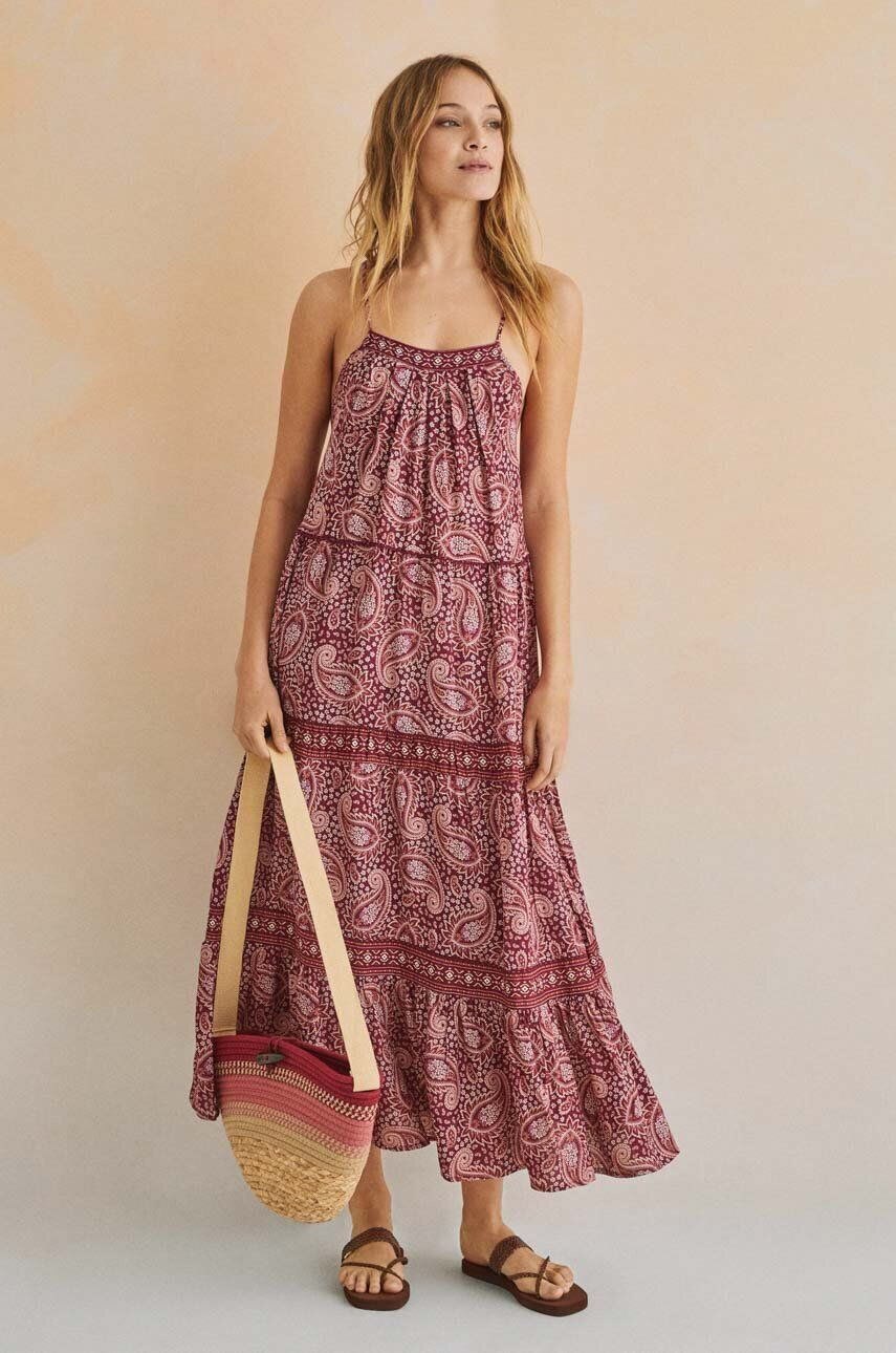 women'secret ruha FOLK SUNSET lila maxi oversize 5545133 - Pepit.hu