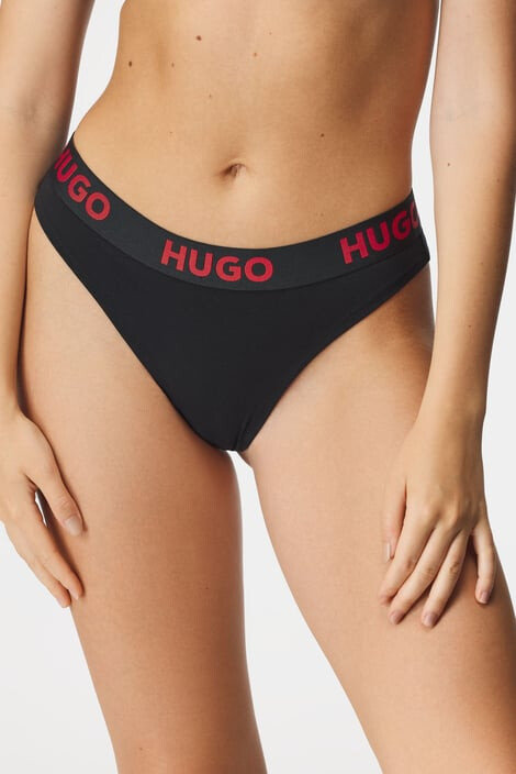 HUGO BOSS Hugo Sporty Logo Black tanga - Pepit.hu