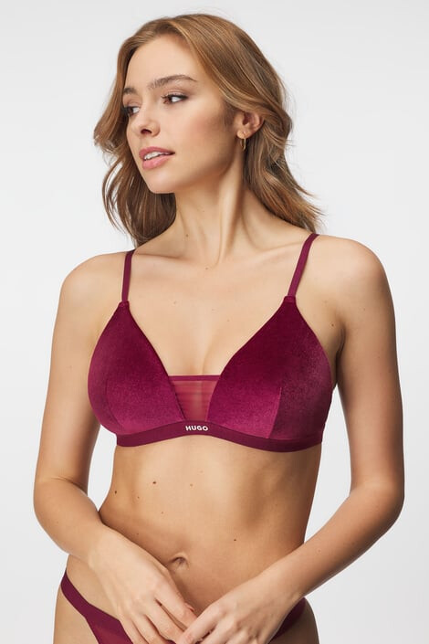 HUGO BOSS HUGO Triangle Velvet Bralette bélelt melltartó - Pepit.hu