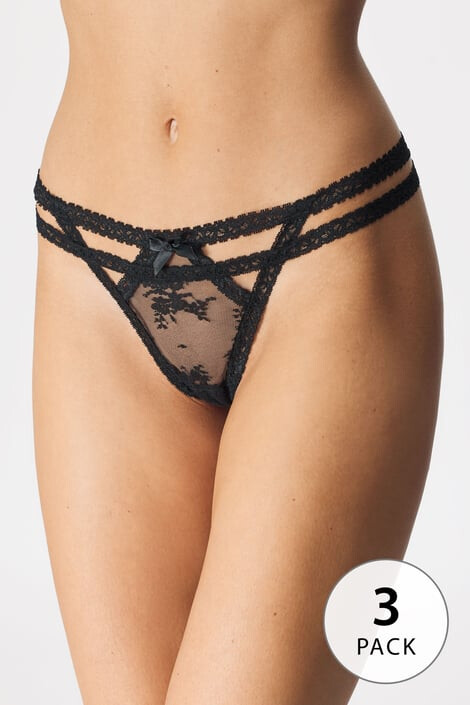 Hunkemöller 3 PACK Irina tanga bugyi - Pepit.hu