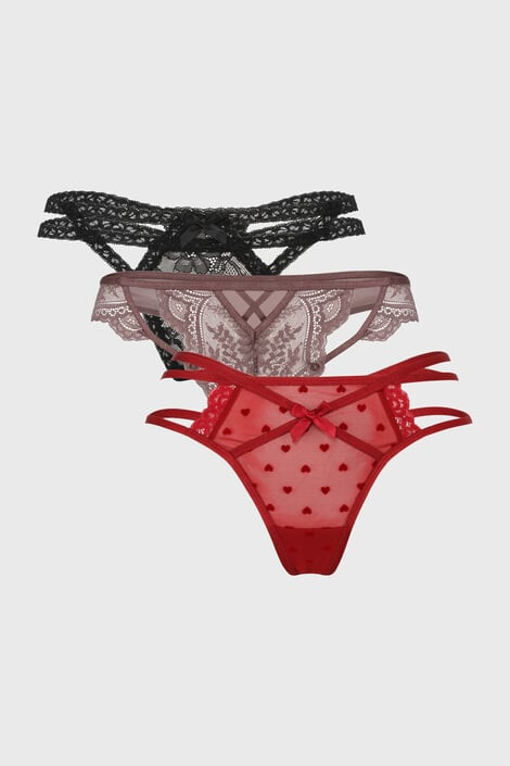 Hunkemöller 3 PACK Lisa tanga - Pepit.hu