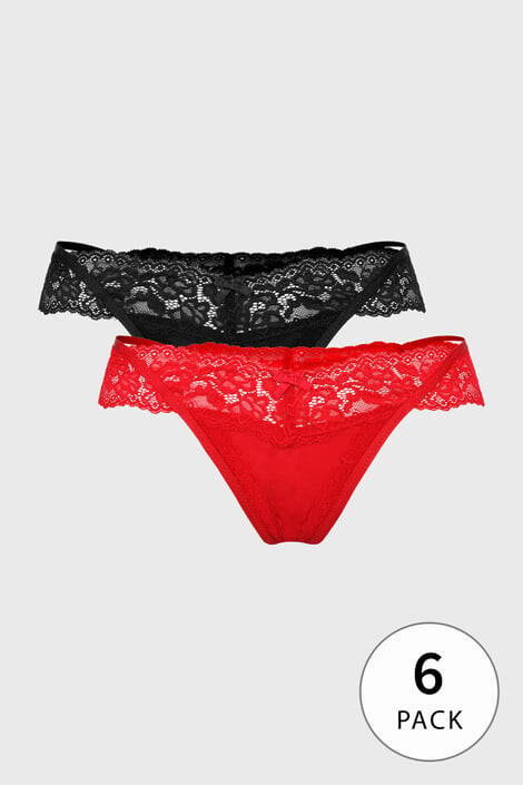 Hunkemöller 6 PACK Posie tanga - Pepit.hu