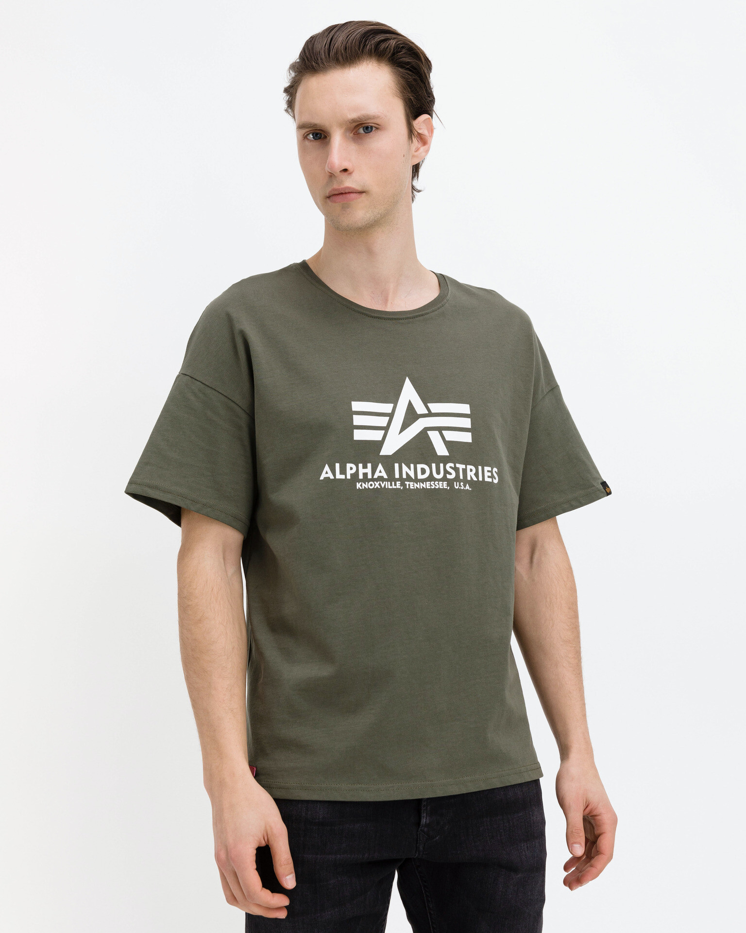 Alpha Industries Basic Póló Zöld - Pepit.hu