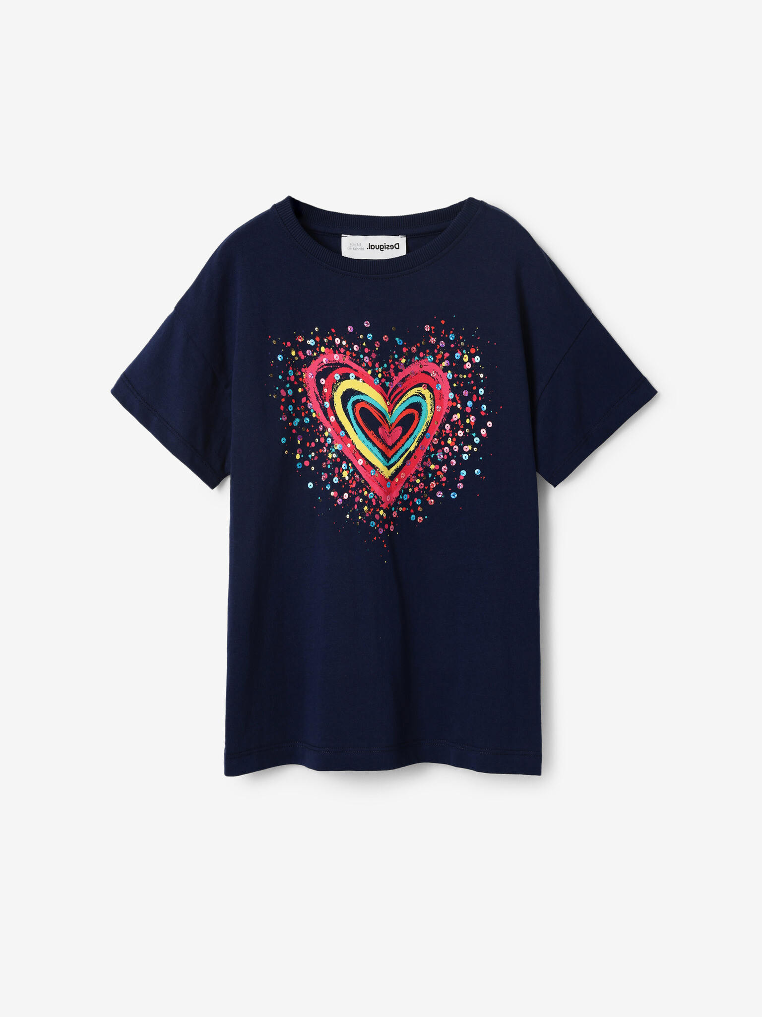 Desigual Heart Gyerek Póló Kék - Pepit.hu