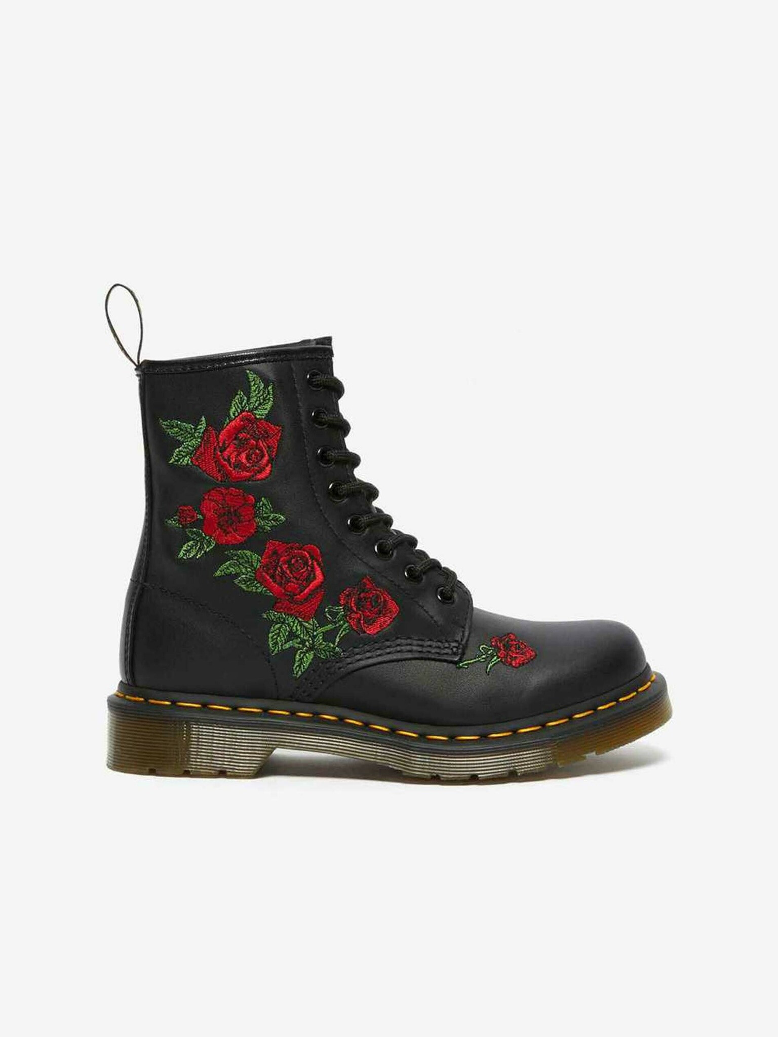 Dr. Martens 1460 Vonda Floral Leather Bokacipő Fekete - Pepit.hu