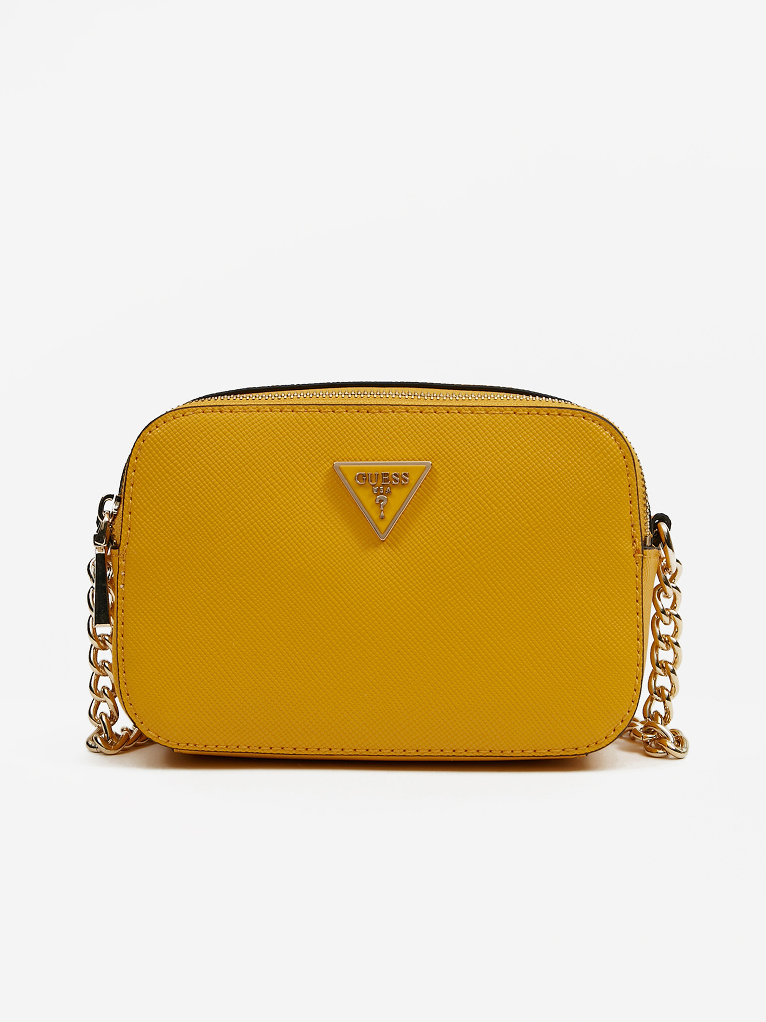 Guess Eco Alexie Crossbody Camera Kézitáska Sárga - Pepit.hu