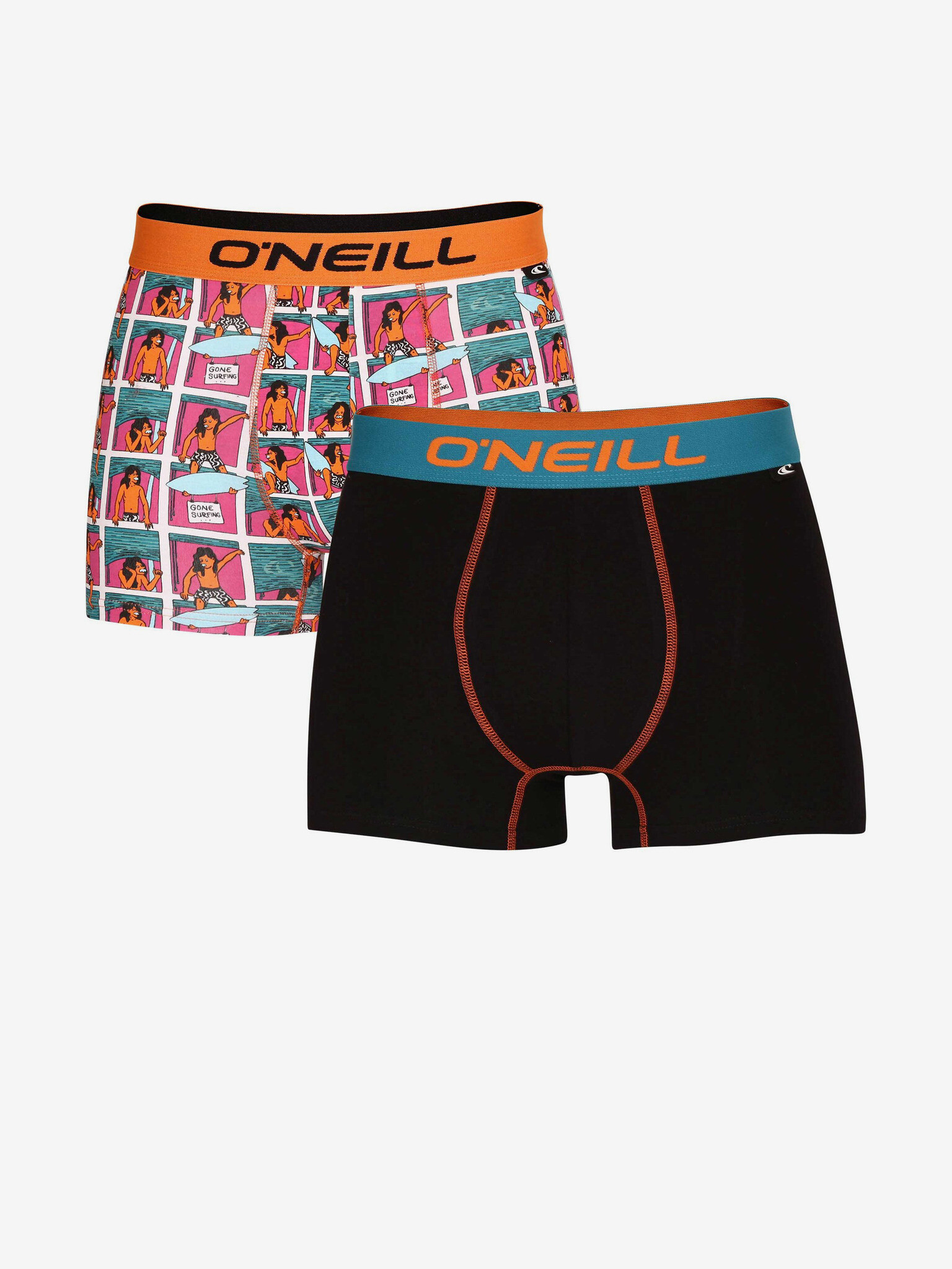 O'Neill Boxer Comic&Plain 2 db-os Boxeralsó szett Fekete - Pepit.hu