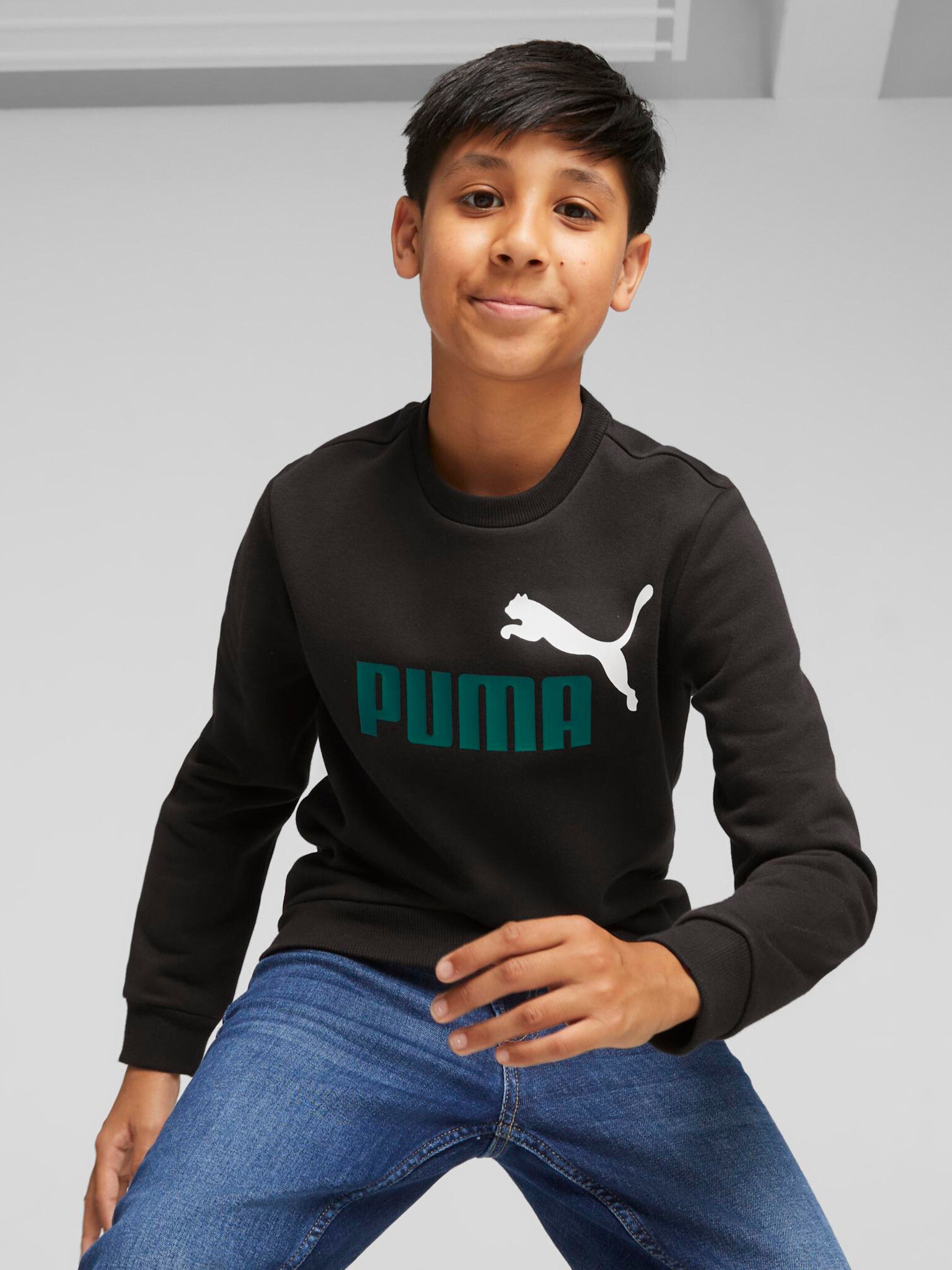 Puma ESS+ 2 Col Gyerek Melegítő felső Fekete - Pepit.hu