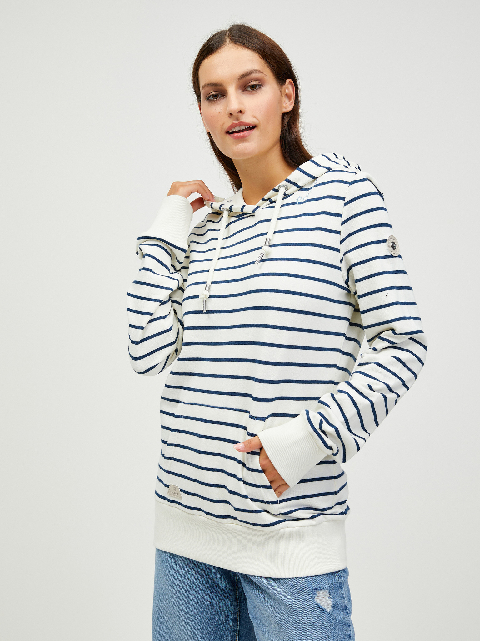 Ragwear Berit Stripes Melegítő felső Fehér - Pepit.hu