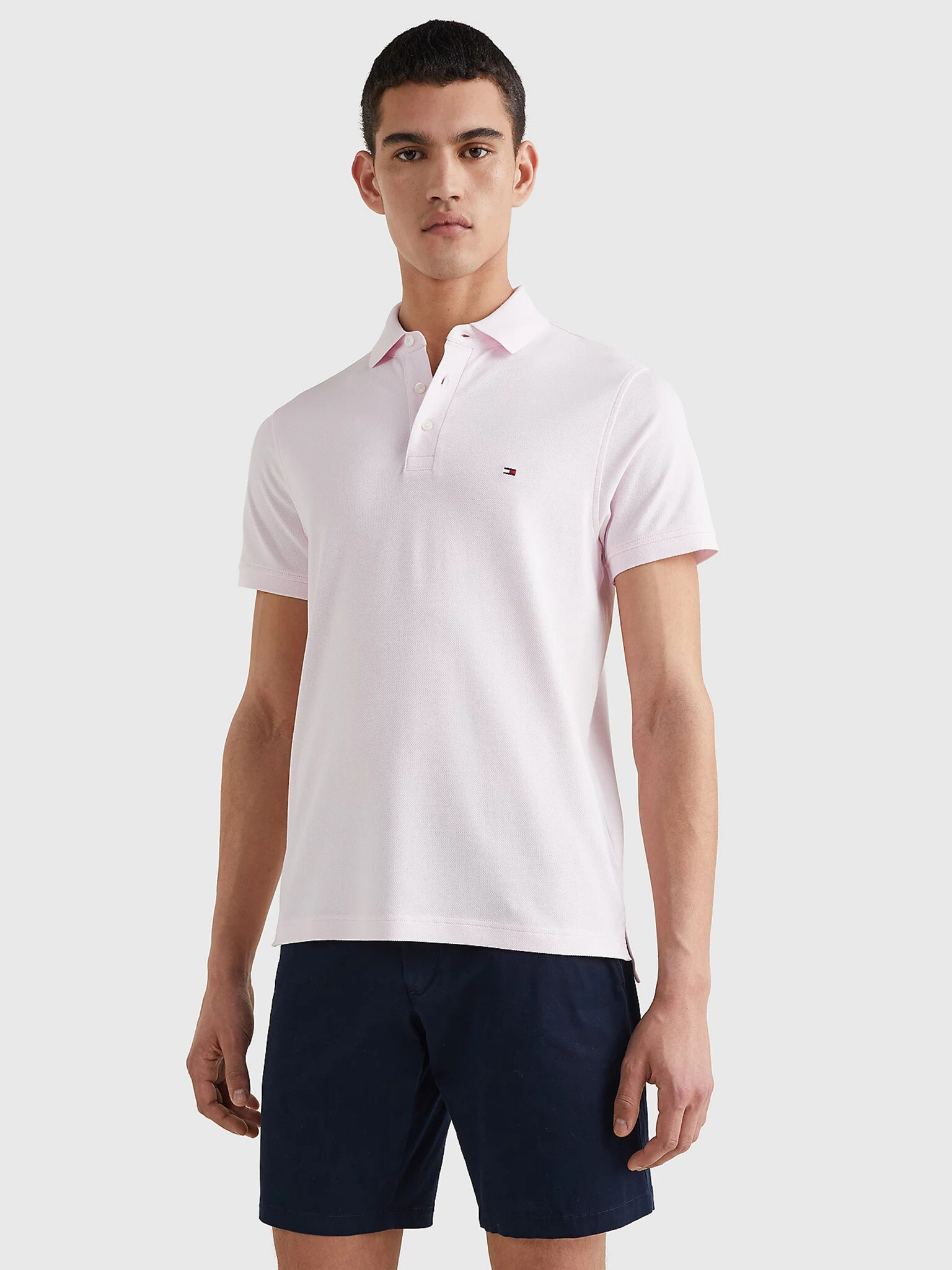 Tommy Hilfiger 1985 Slim Polo Teniszpóló Rózsaszín - Pepit.hu