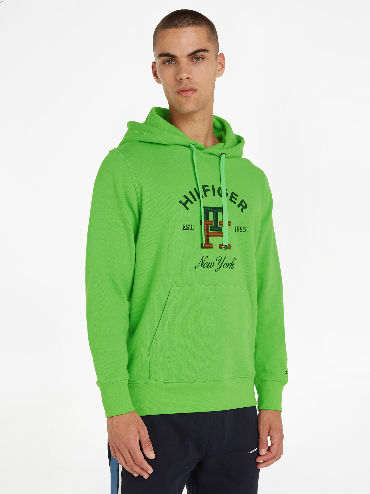 Tommy Hilfiger Curved Monogram Hoody Melegítő felső Zöld - Pepit.hu