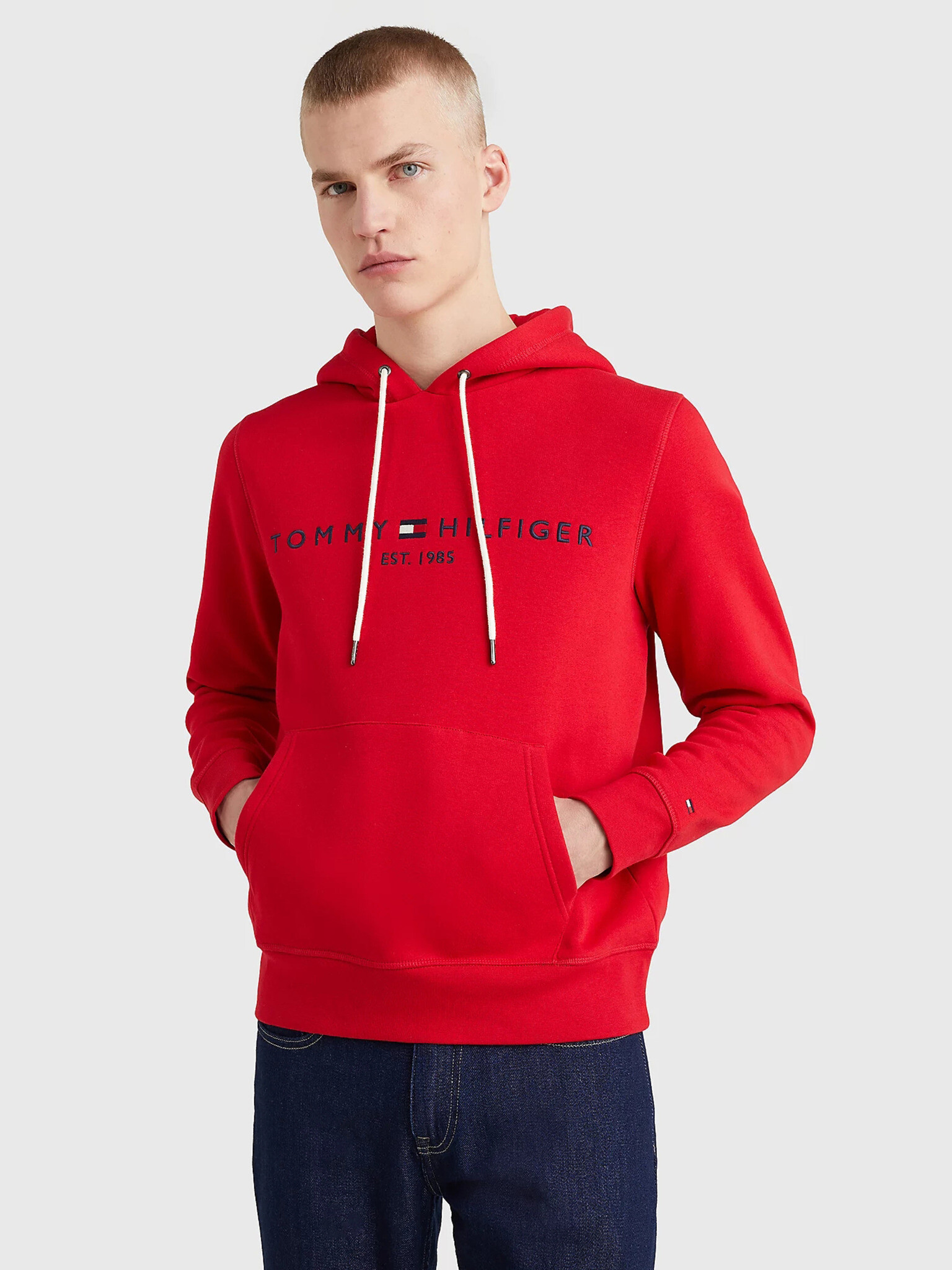 Tommy Hilfiger Tommy Logo Hoody Melegítő felső Piros - Pepit.hu