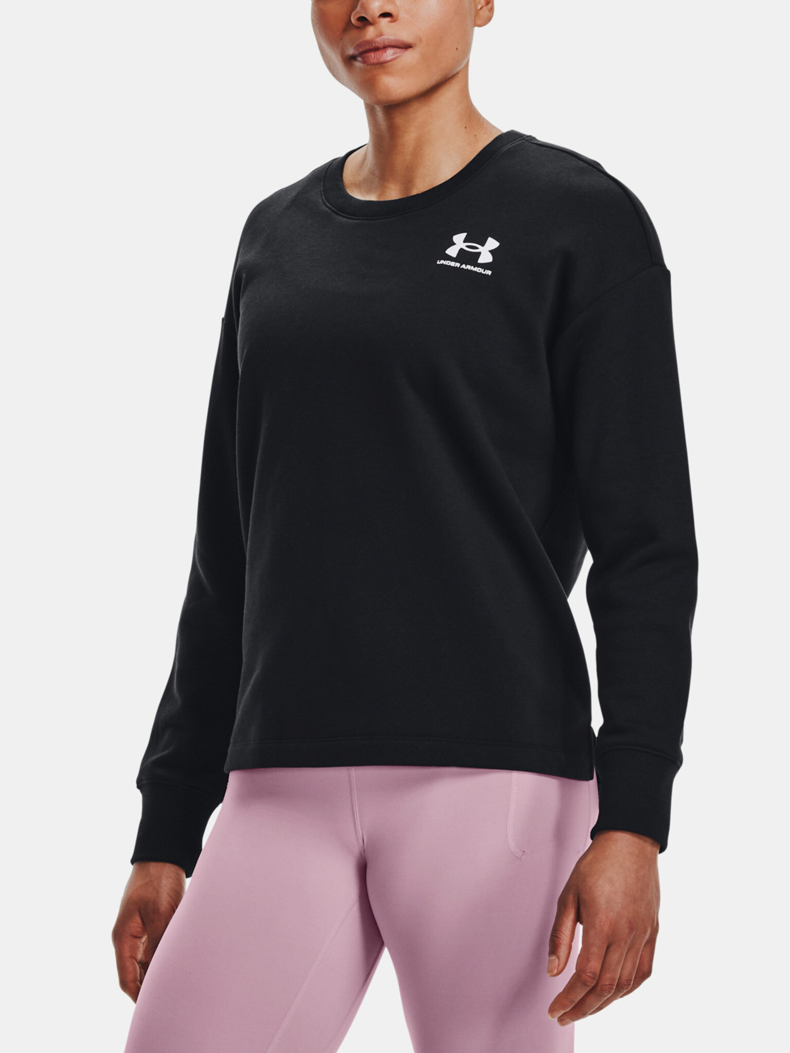 Under Armour Rival Fleece Oversize Crew Melegítő felső Fekete - Pepit.hu