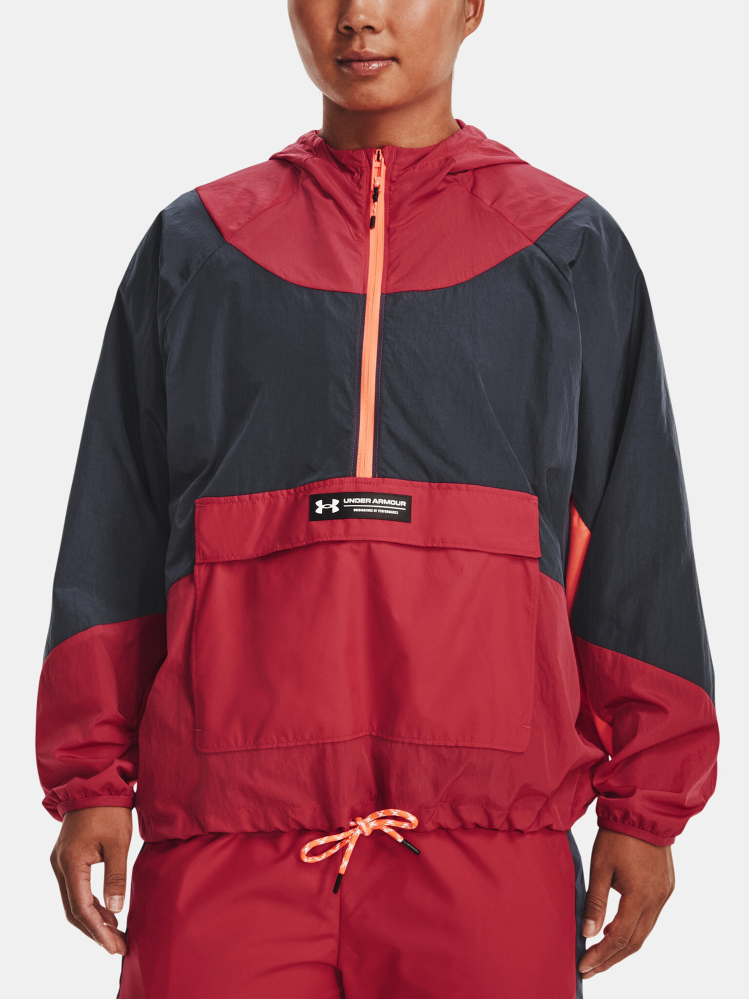 Under Armour Rush Woven Anorak Dzseki Piros - Pepit.hu