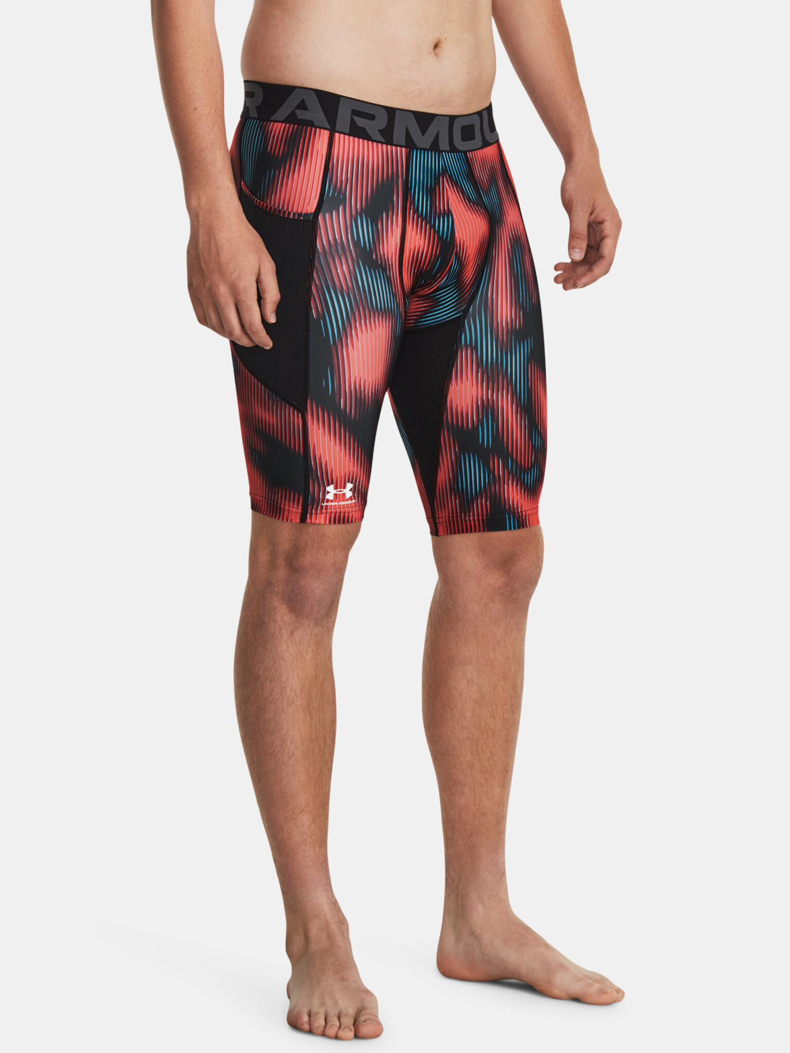 Under Armour UA HG Prtd Long Rövidnadrág Piros - Pepit.hu