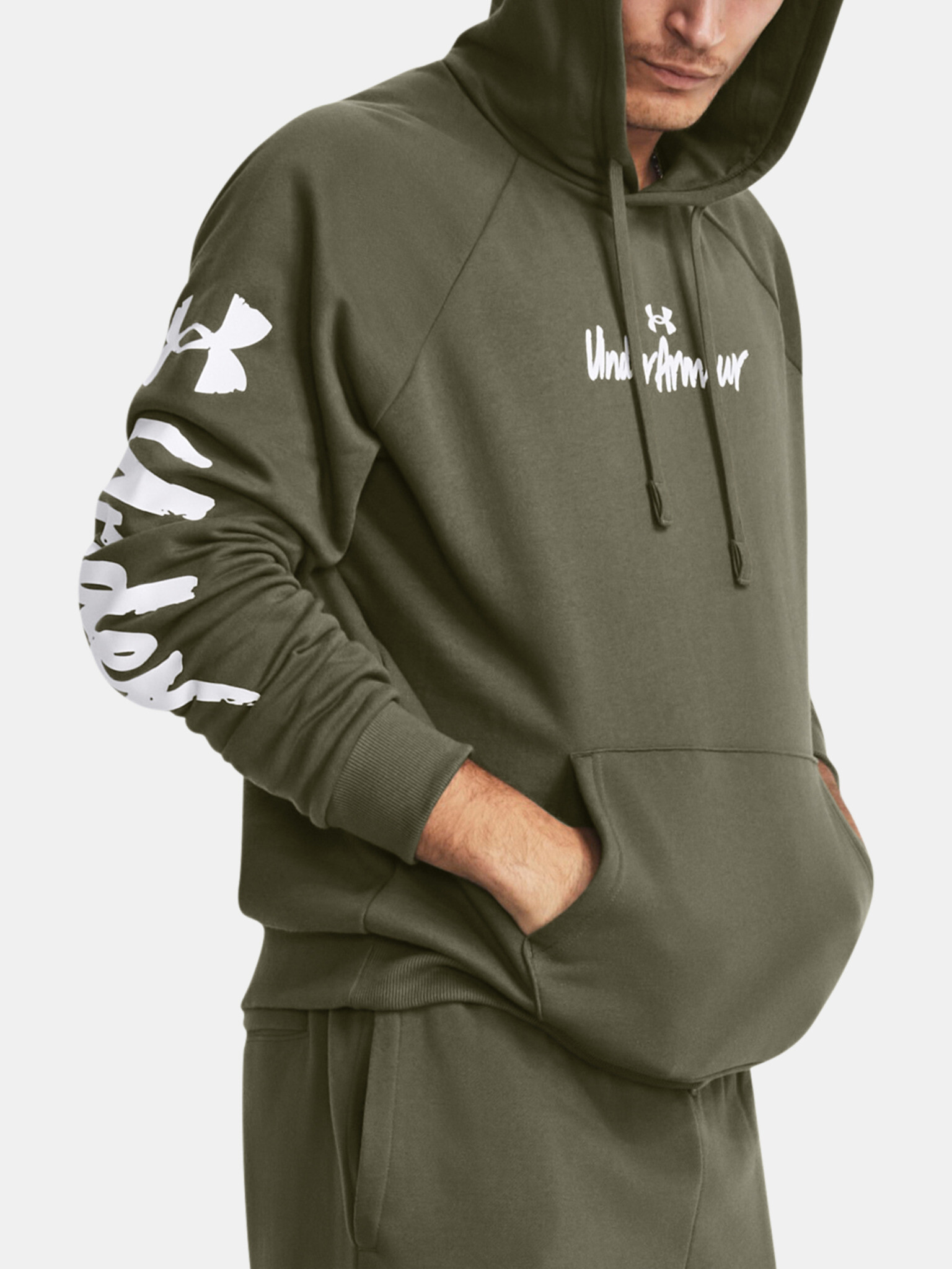 Under Armour UA Rival Fleece Graphic HD Melegítő felső Zöld - Pepit.hu