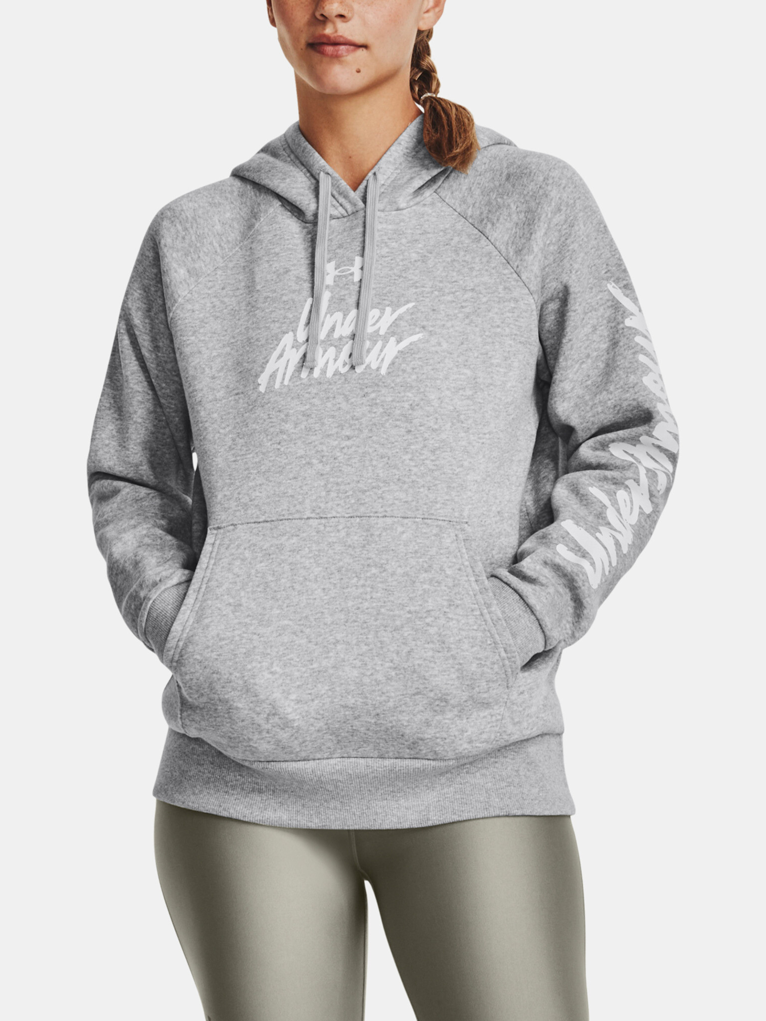 Under Armour UA Rival Fleece Graphic Hdy Melegítő felső Szürke - Pepit.hu