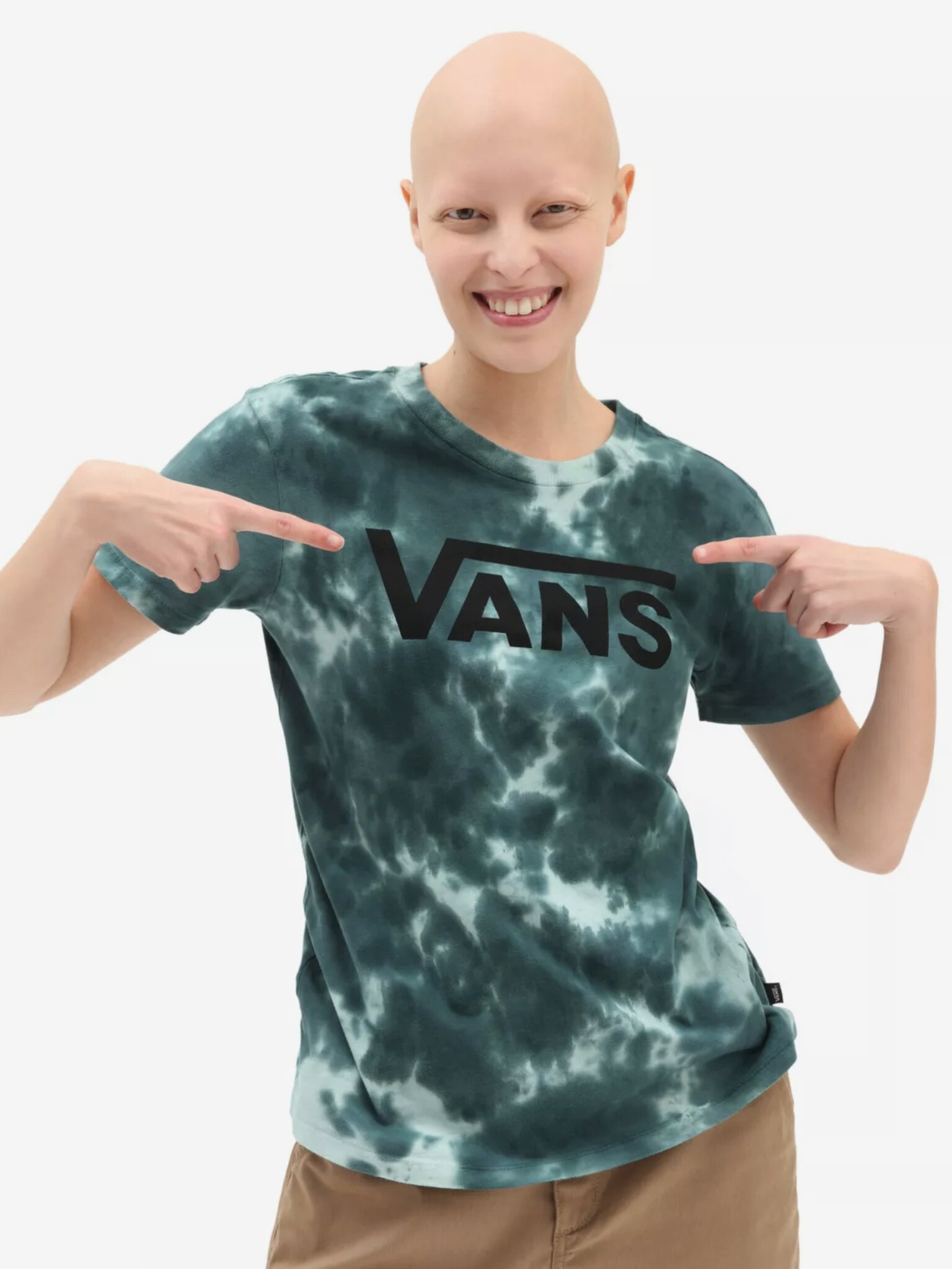 Vans Cloud Wash Logo Crew Póló Kék - Pepit.hu