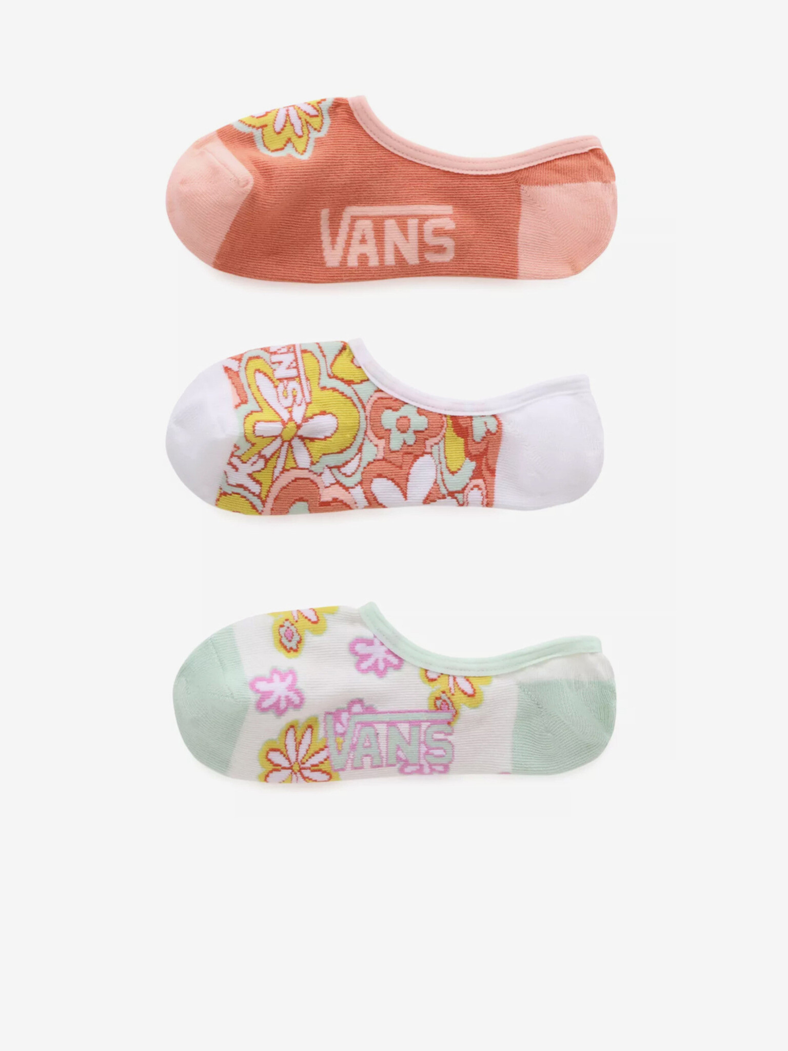 Vans Floral Zokni 3 pár Fehér - Pepit.hu