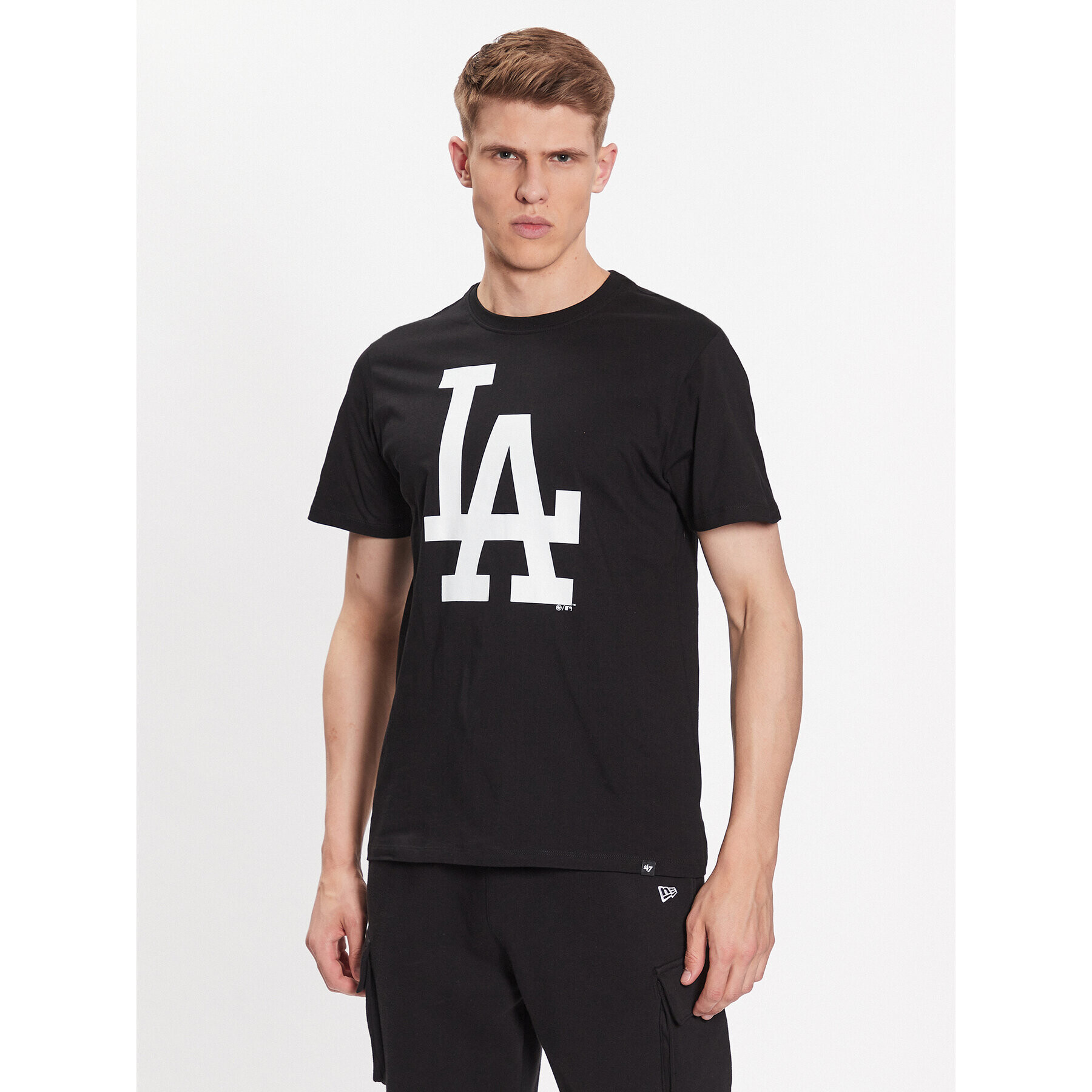 47 Brand Póló Los Angeles Dodgers Imprint 47 Echo Tee Fekete Regular Fit - Pepit.hu