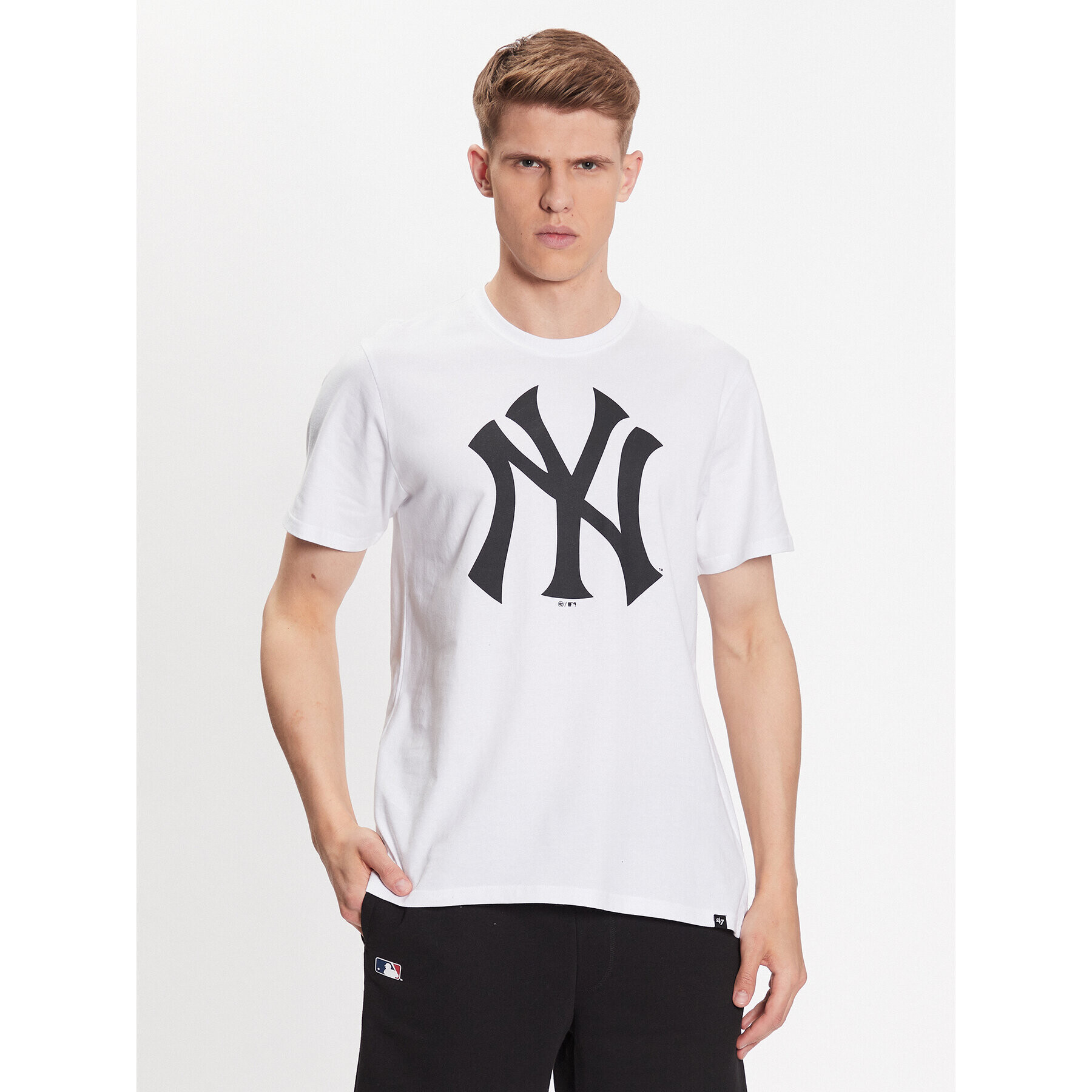 47 Brand Póló MLB New York Yankees Imprint 47 Echo Tee BB017TEMIME544103WW Fehér Regular Fit - Pepit.hu