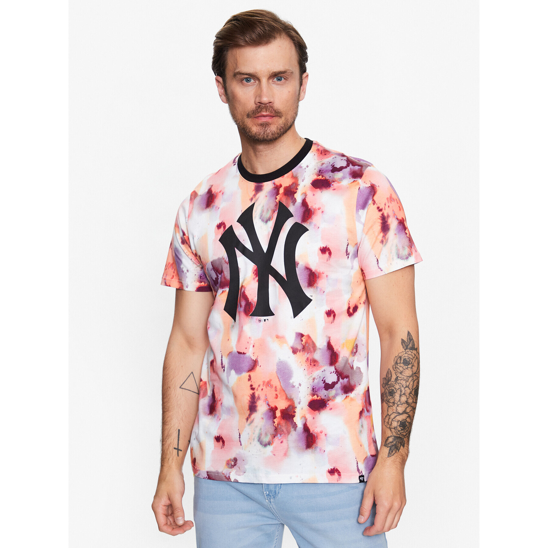 47 Brand Póló New York Yankees Day Glow Repeat 47 Echo Tee Színes Regular Fit - Pepit.hu