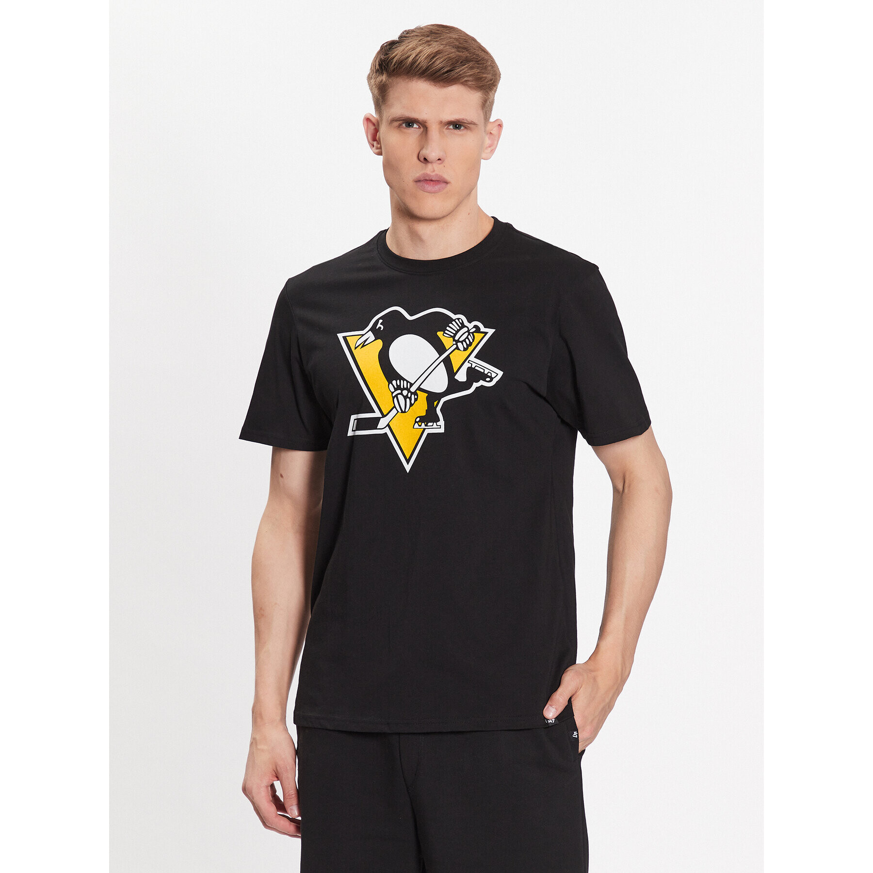 47 Brand Póló NHL Pittsburgh Penguins Imprint '47 Echo Tee HH015TEMIME544252JK Fekete Regular Fit - Pepit.hu