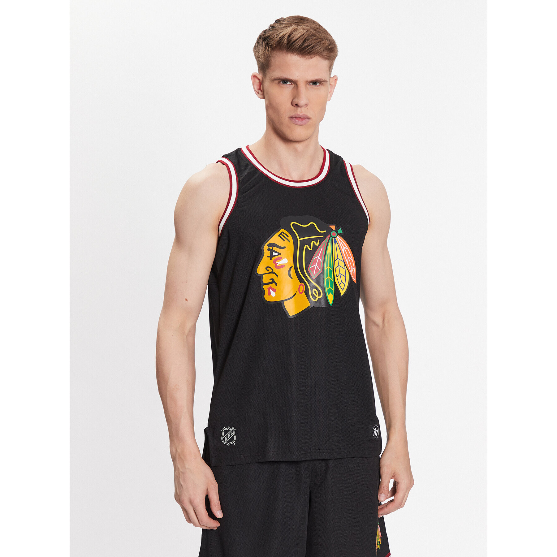 47 Brand Trikó Chicago Blackhawks 47 Grafton Tank Fekete Regular Fit - Pepit.hu