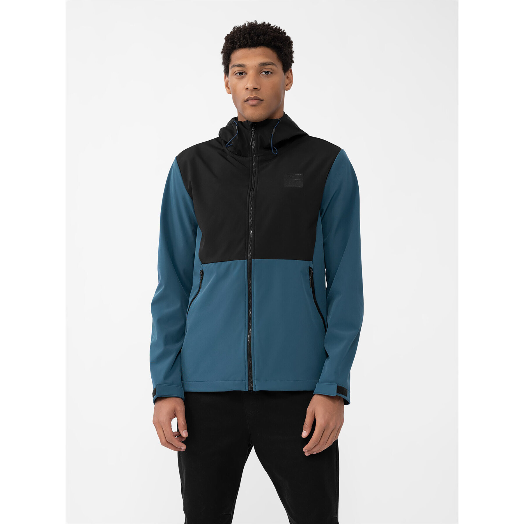 4F Softshell kabát AW23TSOFM155 Kék Regular Fit - Pepit.hu