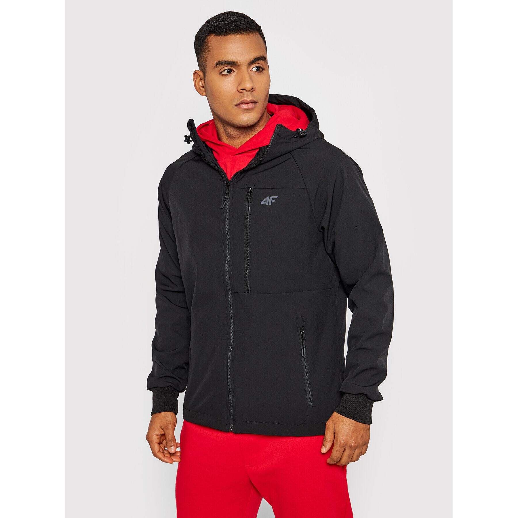 4F Softshell kabát H4Z21-SFM002 Fekete Regular Fit - Pepit.hu