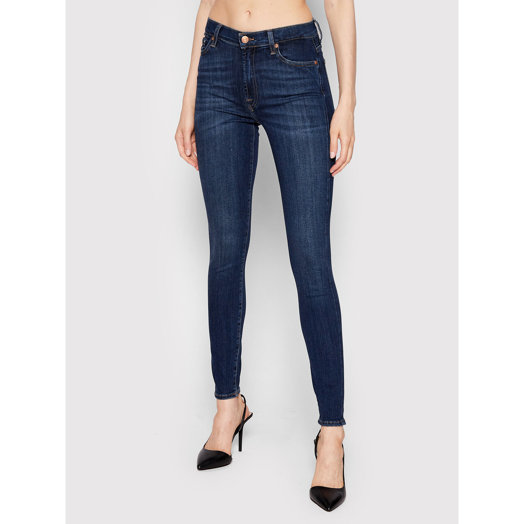 7 For All Mankind Farmer Illusion Luxe Starlight JSWZA230DK Sötétkék Super Skinny Fit - Pepit.hu