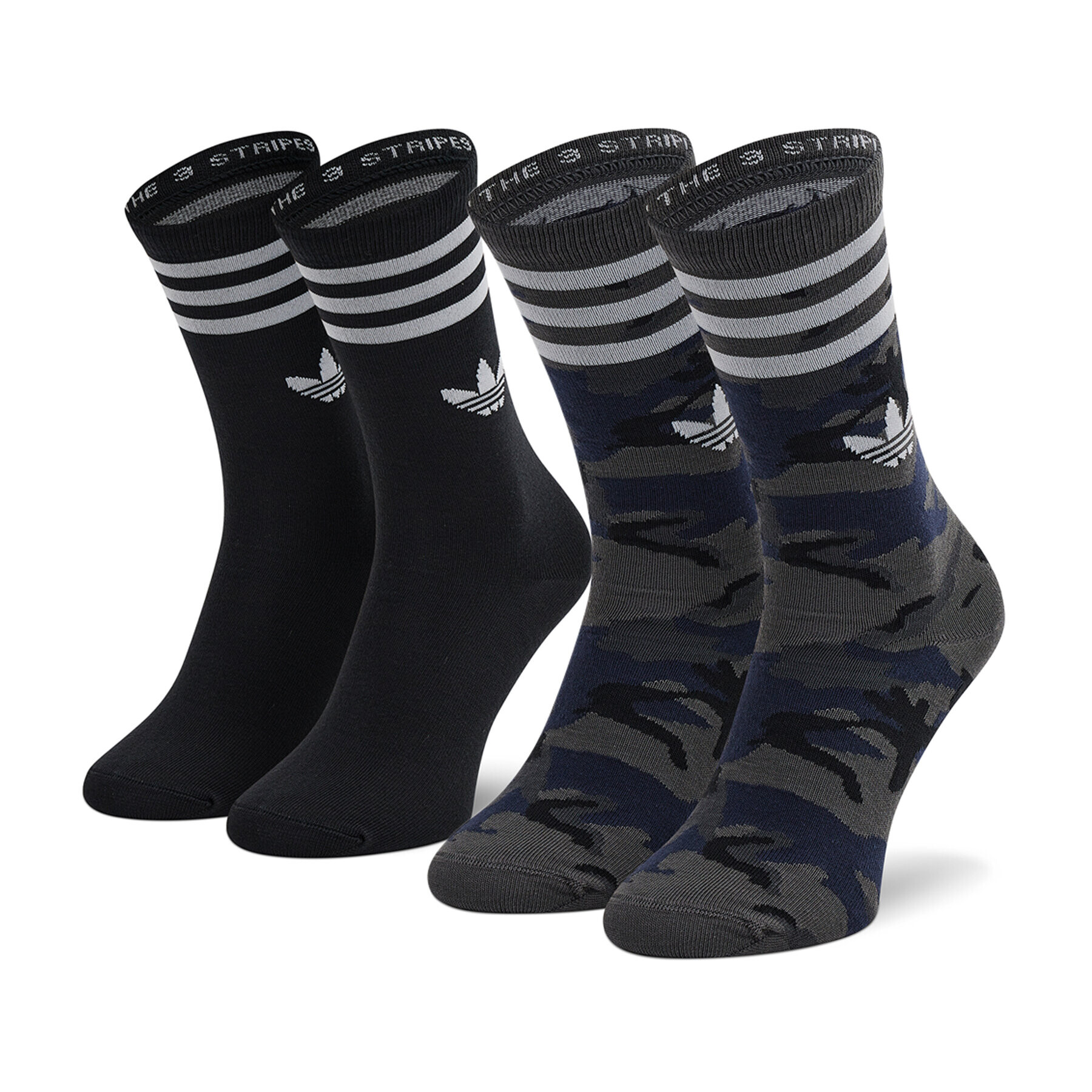 adidas 2 pár hosszú szárú unisex zokni Camo Crew Sock H32344 Fekete - Pepit.hu