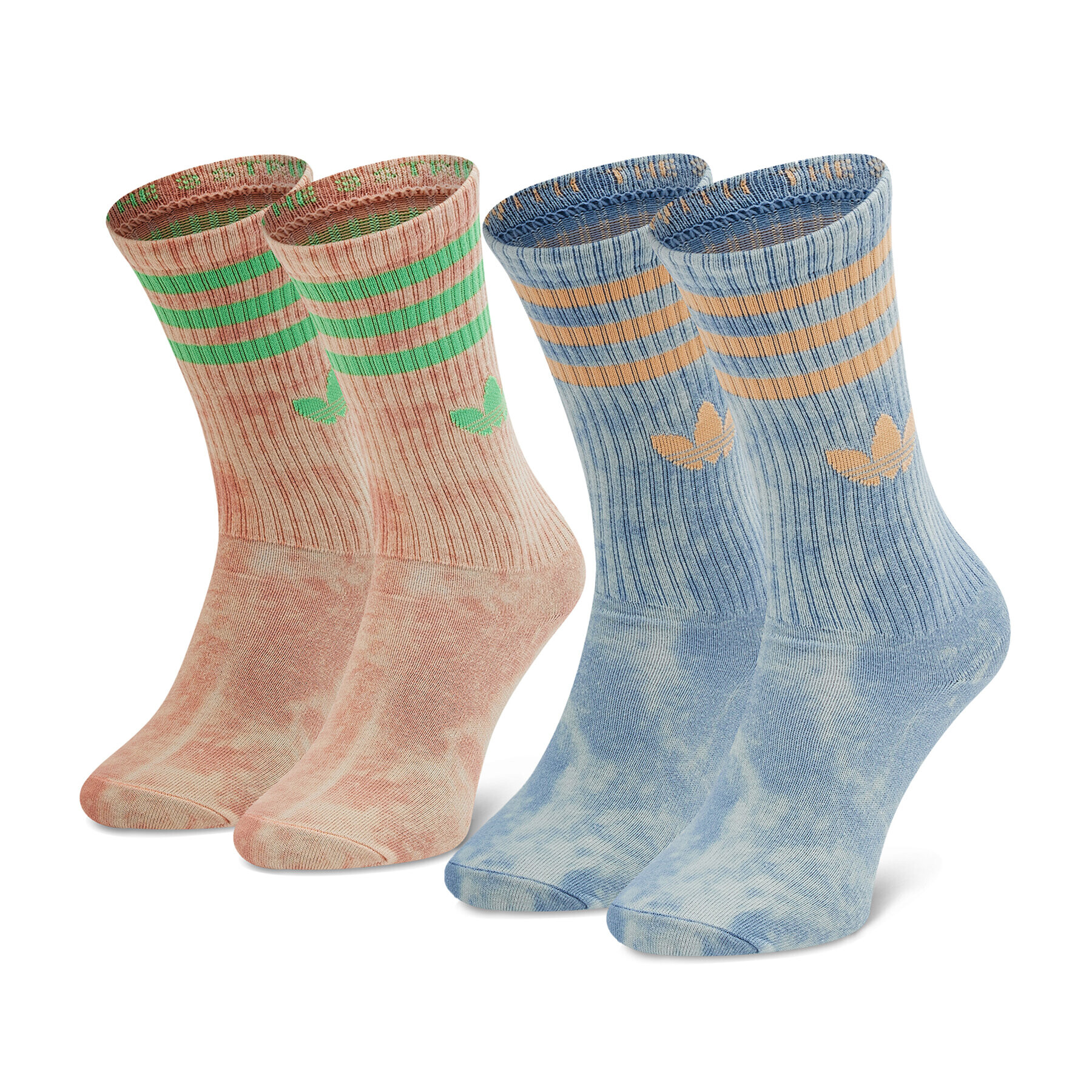 adidas 2 pár hosszú szárú unisex zokni Tie Dye Sock HA4677 Narancssárga - Pepit.hu