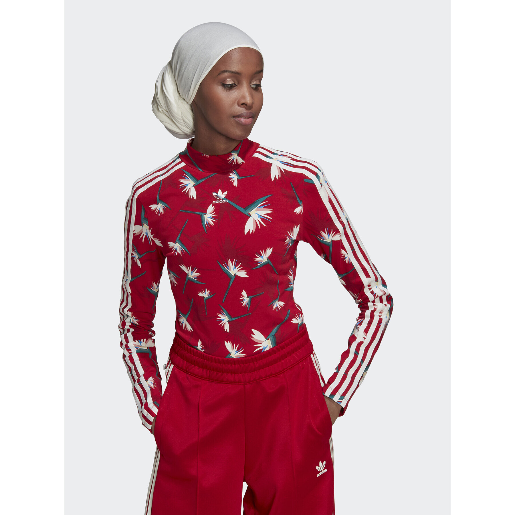 adidas Body THEBE MAGUGU HK5211 Piros Slim Fit - Pepit.hu