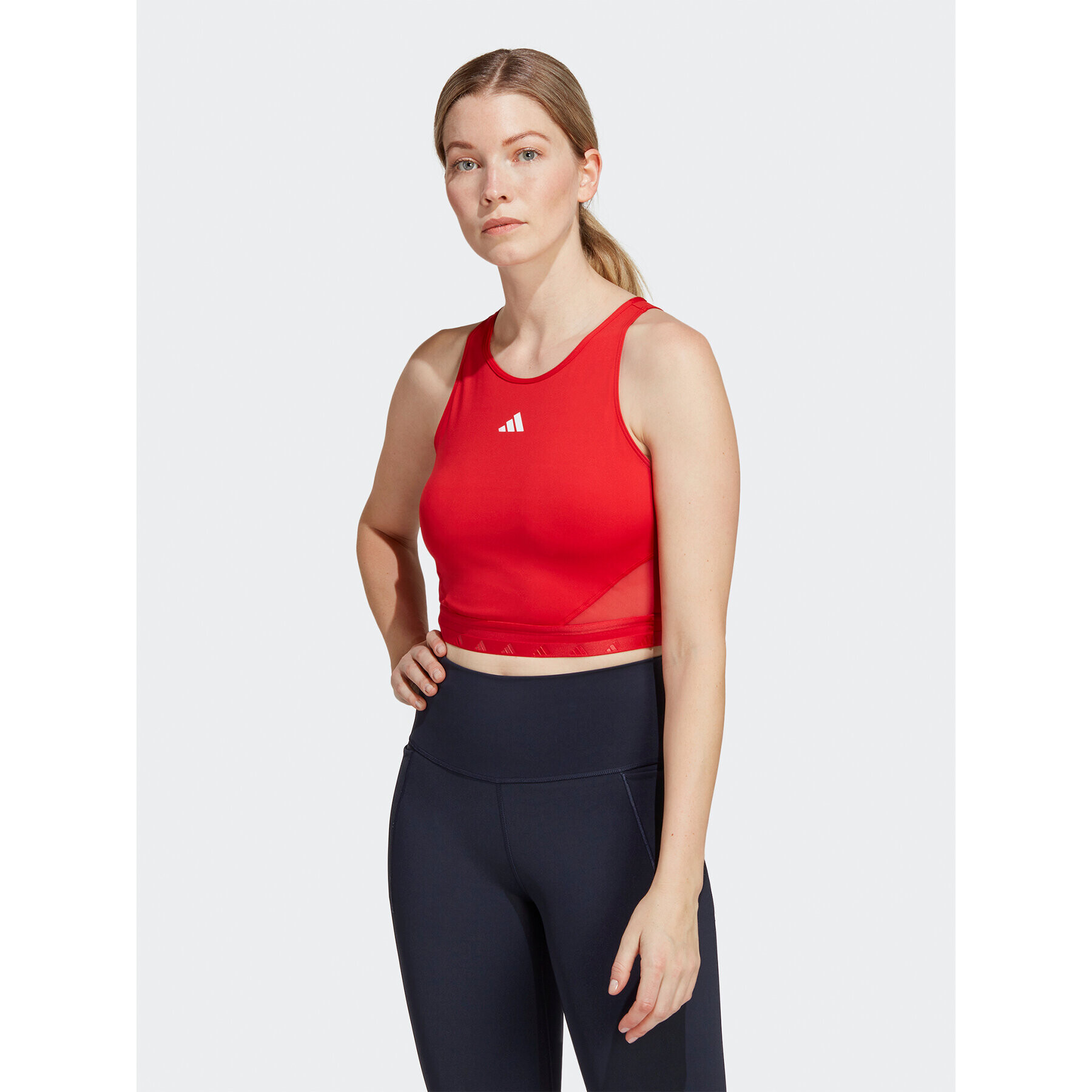 adidas Felső AEROREADY Hyperglam Crop Tank Top IB4083 Piros - Pepit.hu