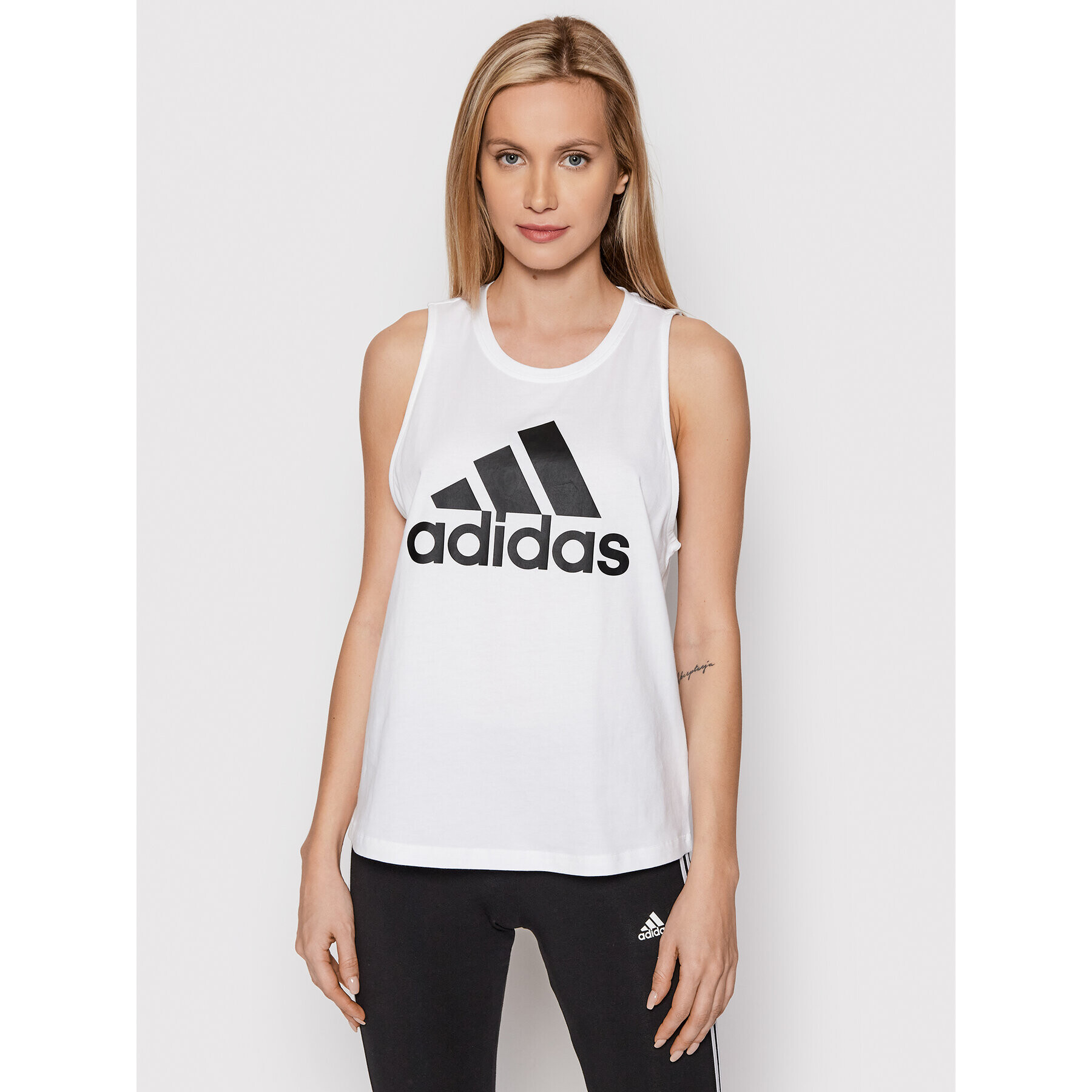 adidas Felső Essentials Big Logo H10199 Fehér Regular Fit - Pepit.hu