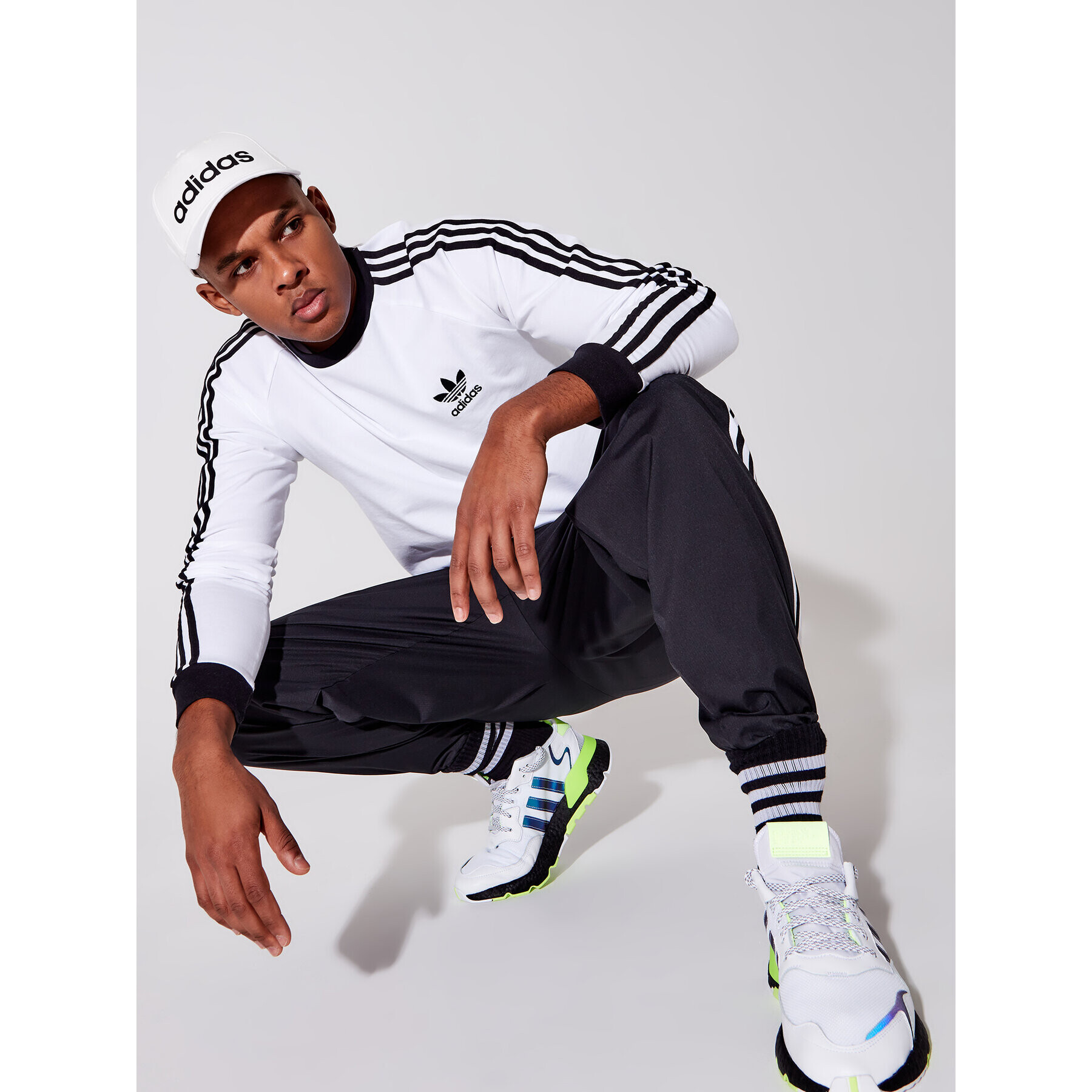 adidas Hosszú ujjú adicolor Classics 3-Stripes GN3477 Fehér Slim Fit - Pepit.hu