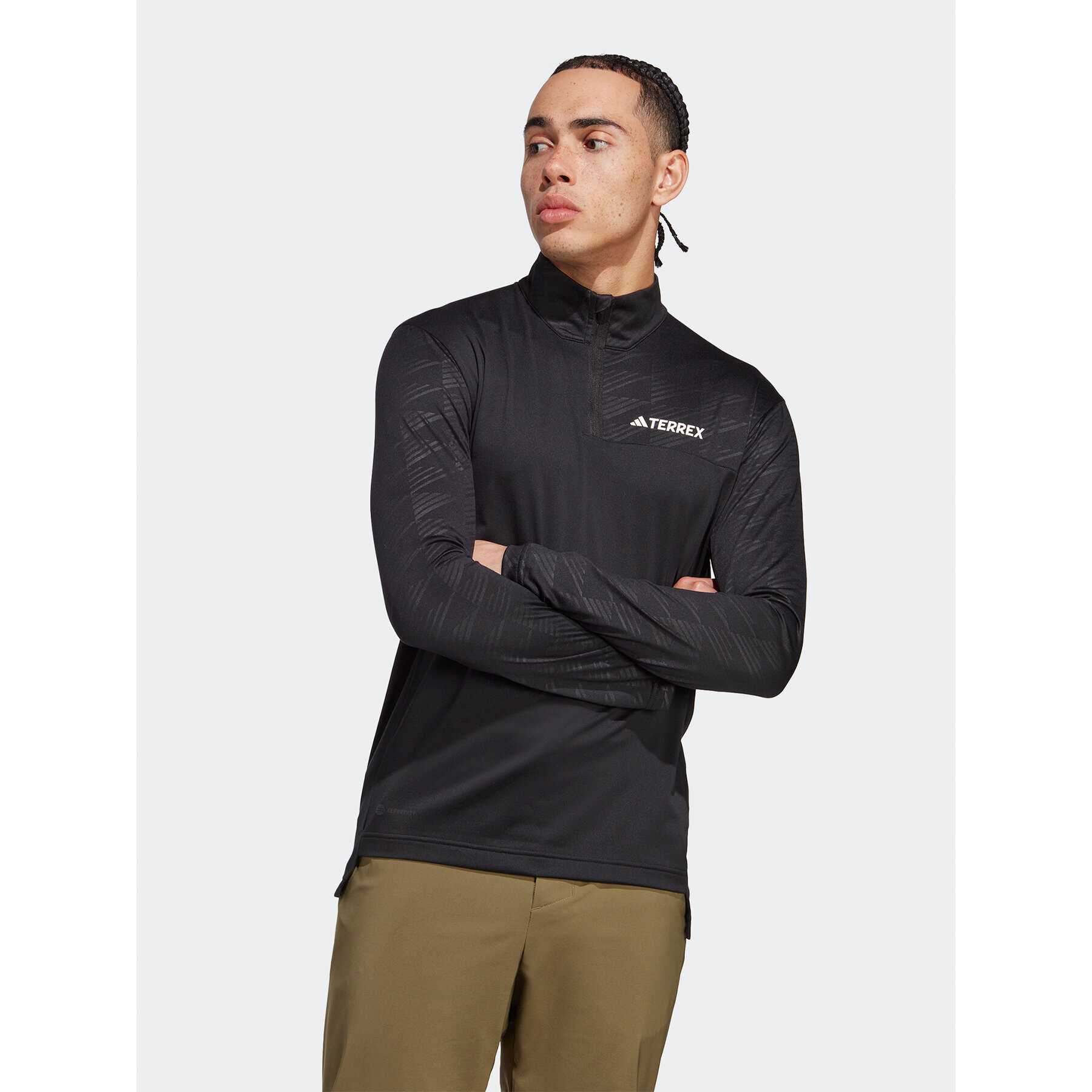 adidas Hosszú ujjú Terrex Multi Half-Zip Long-Sleeve Top HT9501 Fekete Slim Fit - Pepit.hu