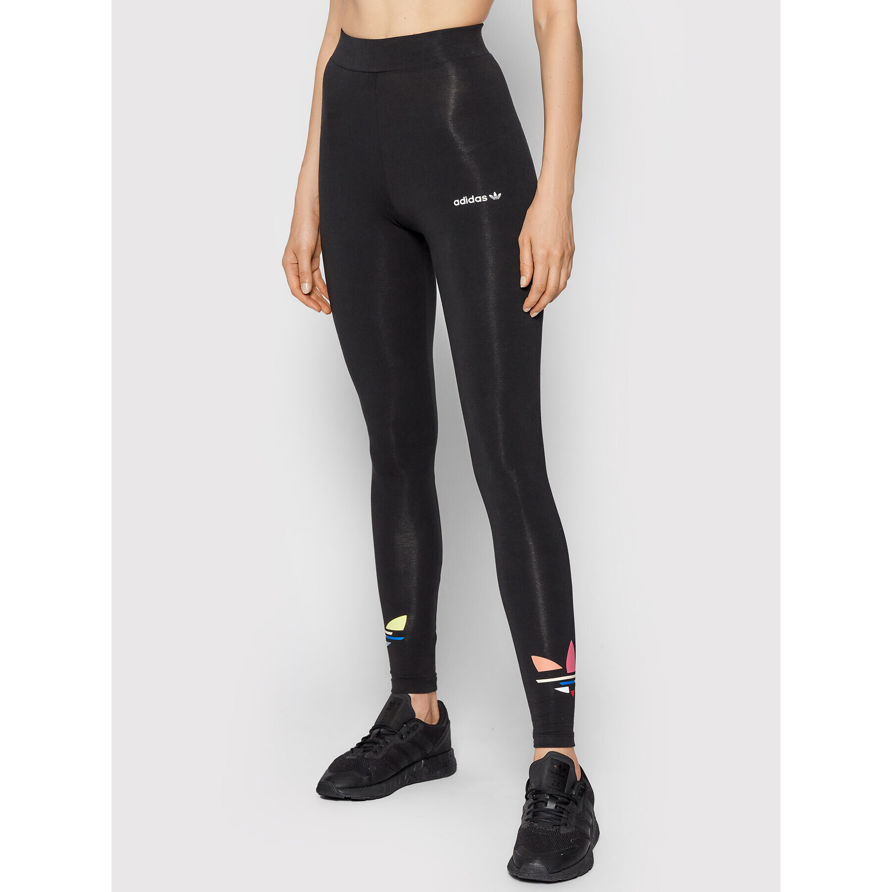 adidas Leggings adicolor Shattered Trefoil H22850 Fekete Extra Slim Fit - Pepit.hu