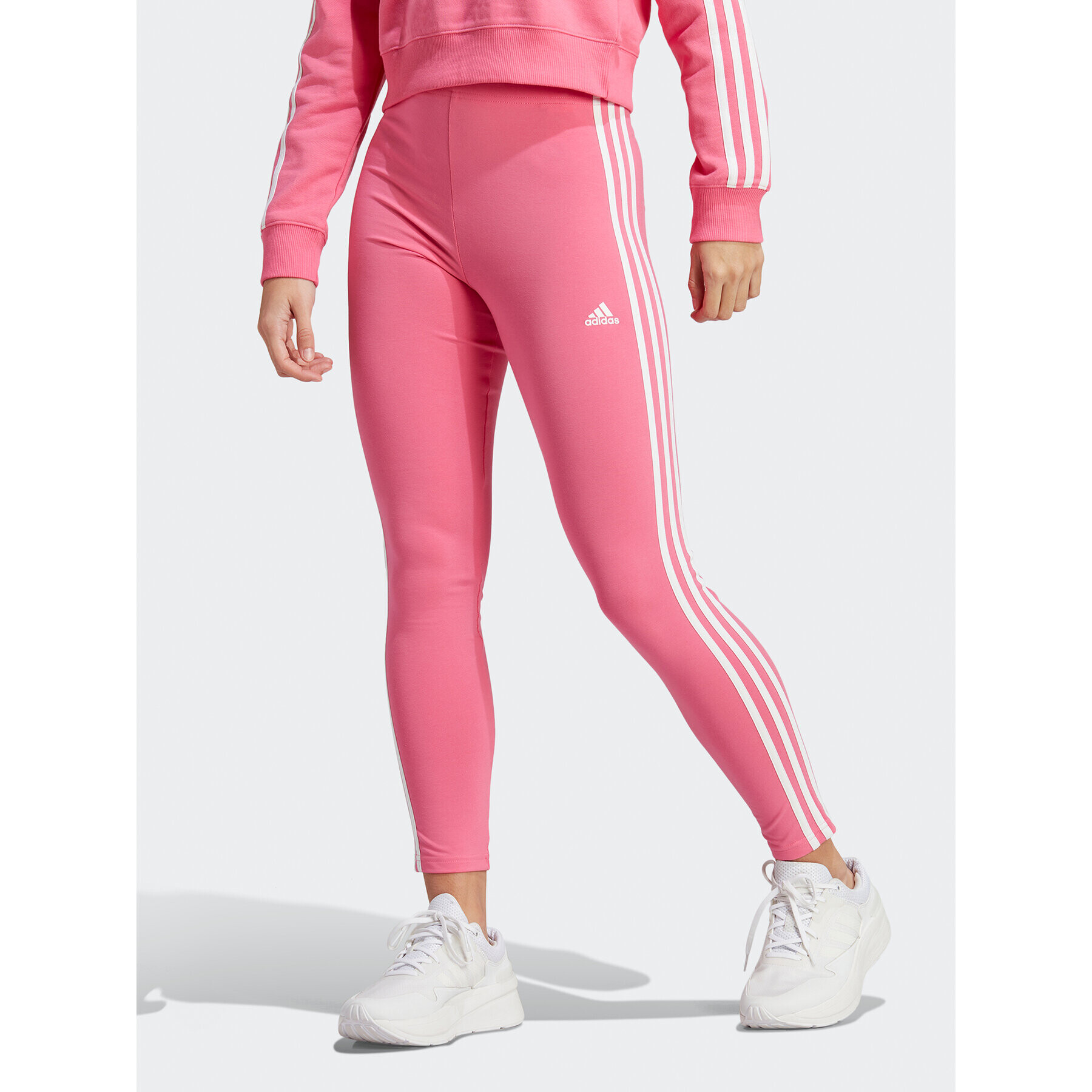 adidas Leggings Essentials 3-Stripes High-Waisted Single Jersey Leggings IC7154 Rózsaszín - Pepit.hu